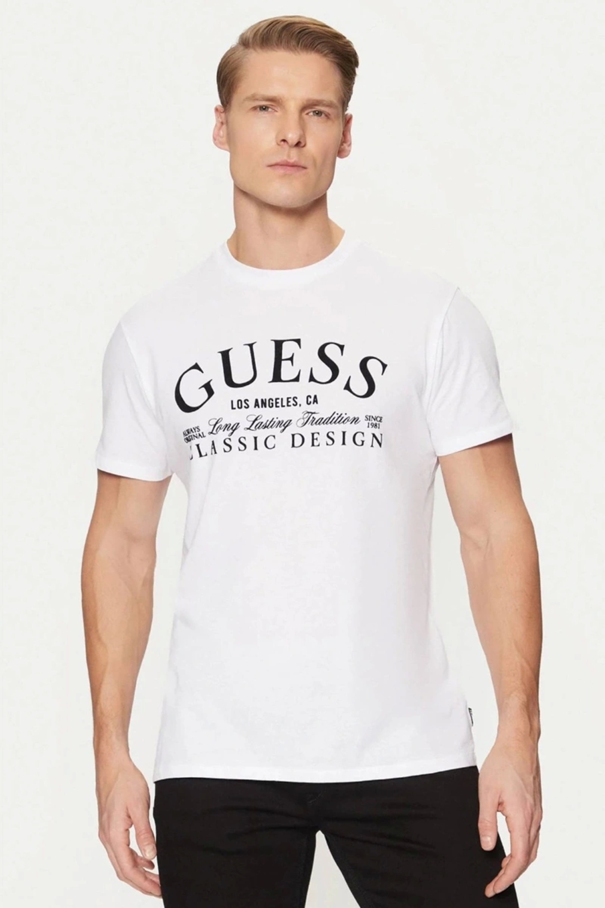 گس تی شرت مردانه سفید BSC INTL CLASSIC DESIGN TEE M5RI43K9RM1-G011