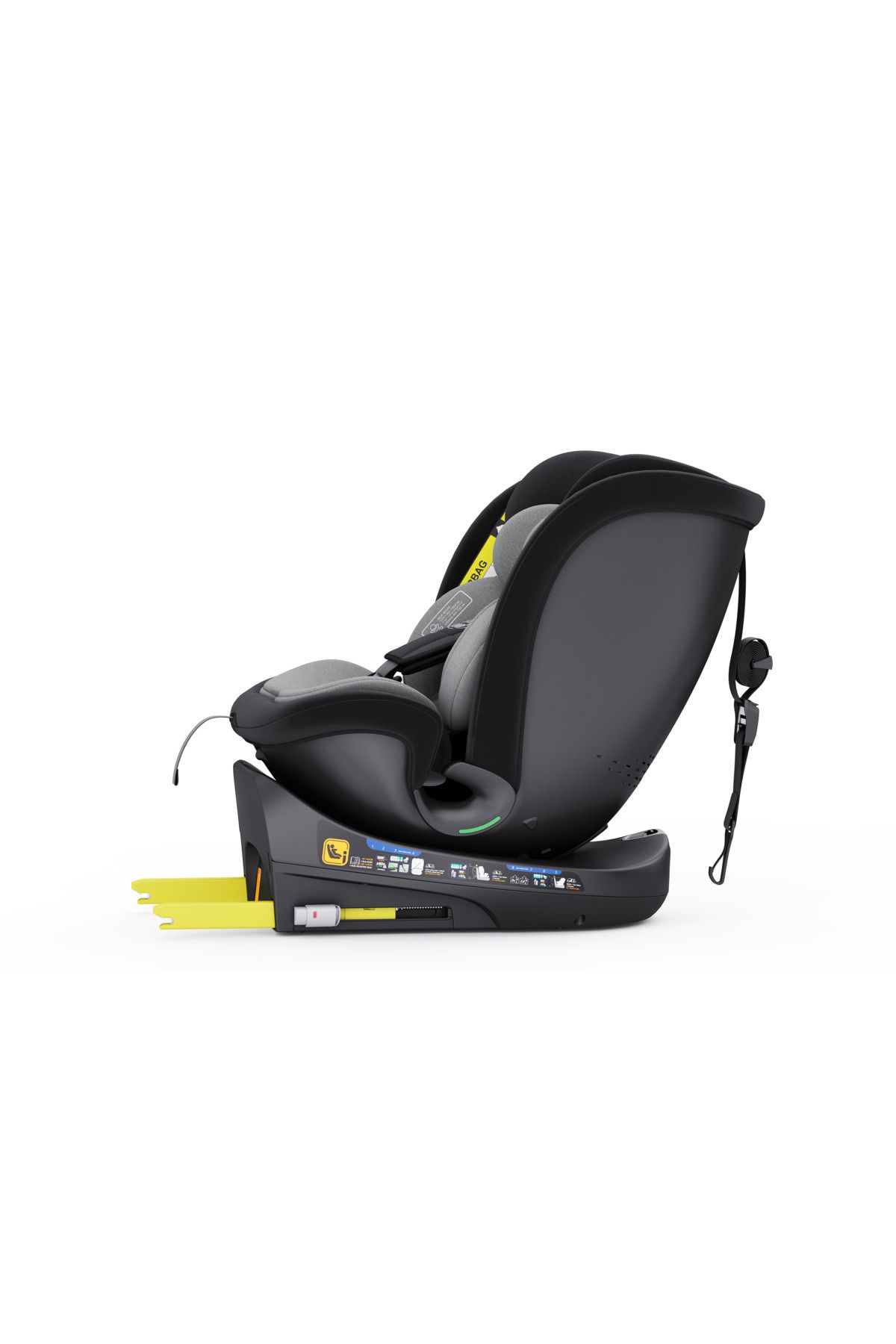 BUF BOOF-Scaun Auto B-Joy DELUXE BUF BOOF iSIZE Grey Isofix pozitie somn 155 grade rotativ 360 grade 6