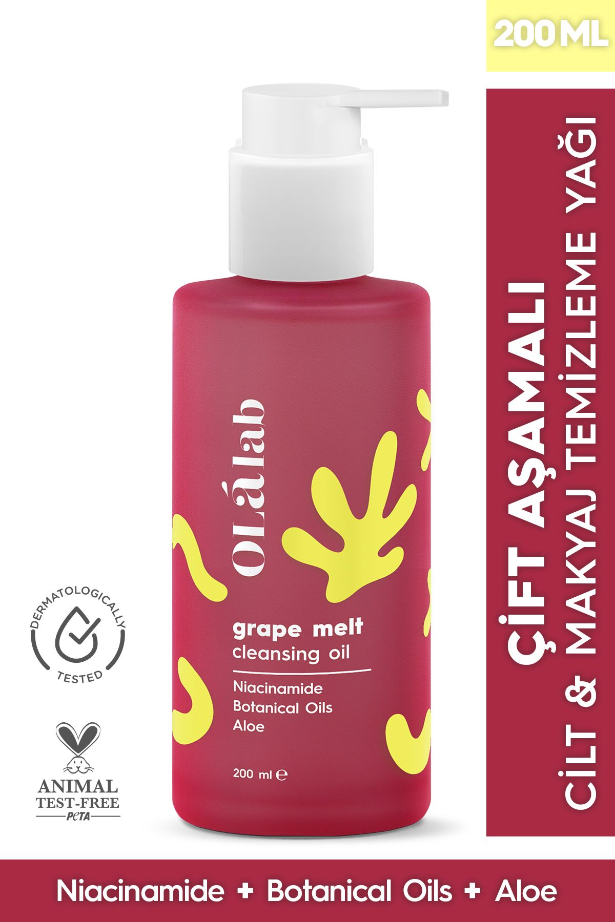 OlaLab-200 ml Dual Stage Purifying Make-Up Remover Oil 6