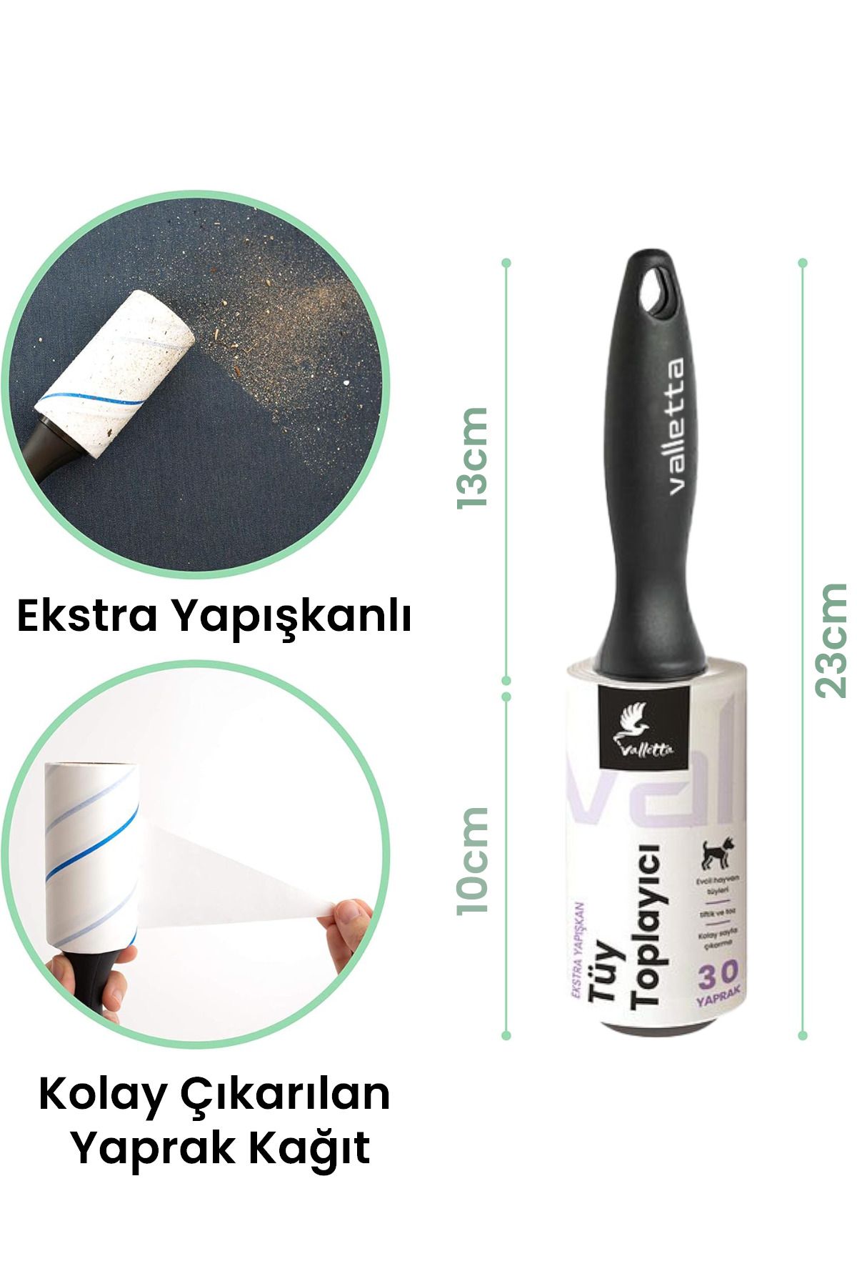 valletta-Alamos 12 Pieces Lint Collector with Refill Roller Total 360 Sheets of Adhesive Paper 3