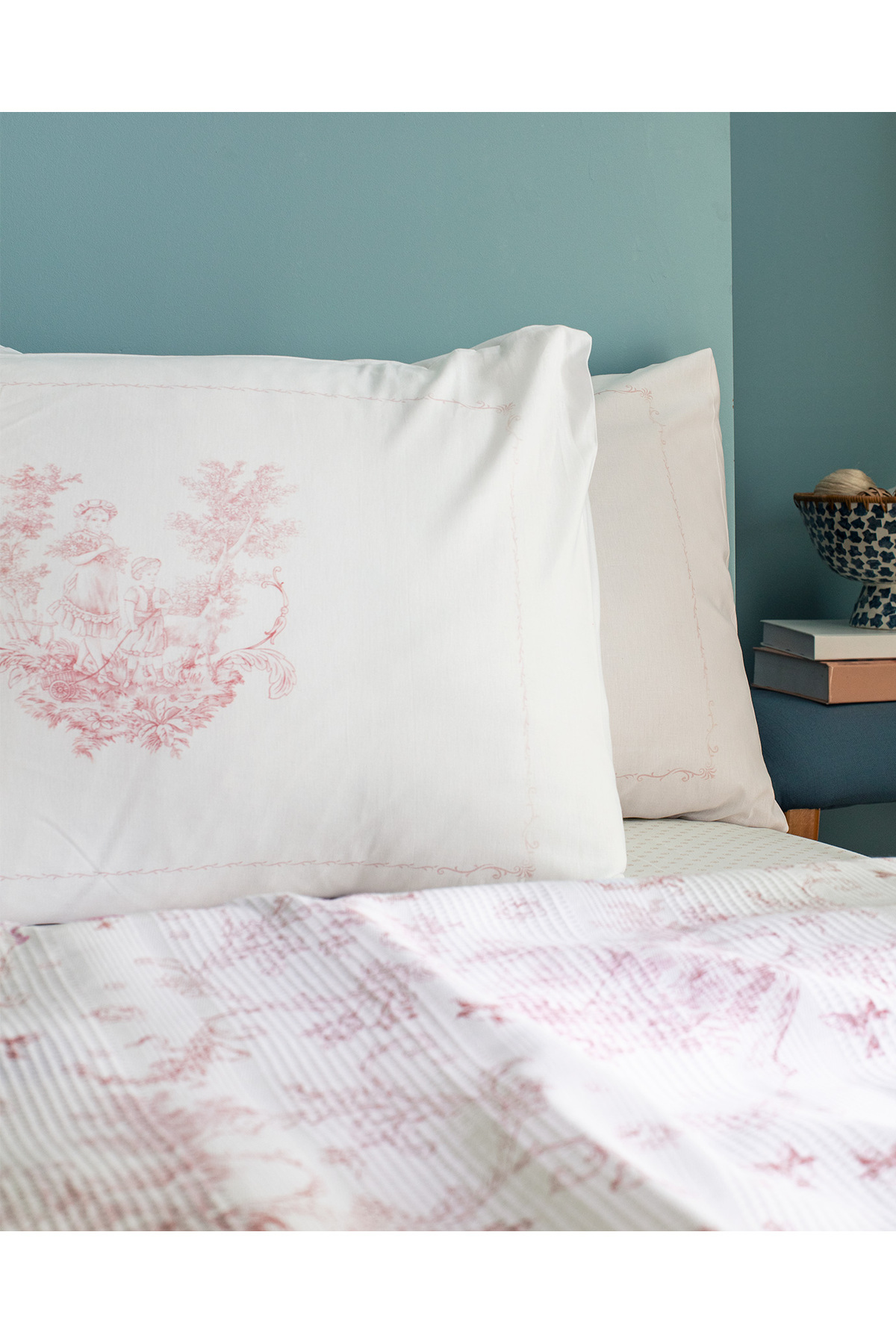 Madame Coco-Arlette Double 100% Cotton Karde Printed Pique Set - Powder 8