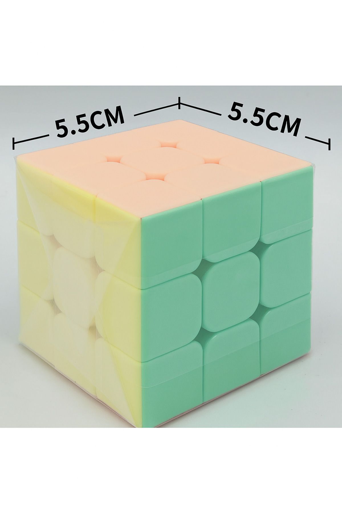 MİNGODAN-1 قطعة مكعب ذكاء تنموي للأطفال مكعب عملي باستيل مكعب سحري مكعب ذكاء 3x3 5.5 سم 5