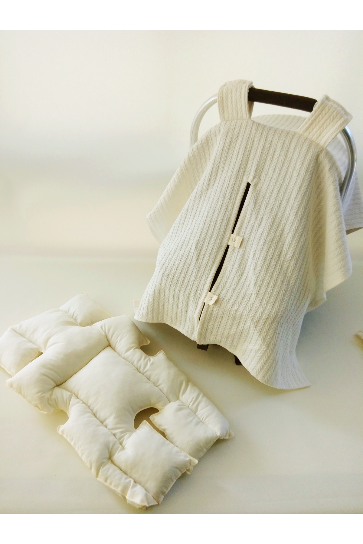 Wenaris % 100 Pamuk Puset Örtüsü Ve Puset Minderi ( Puset Çarşafı Dahil Değildir ) fotoğrafı 2 (önizleme)