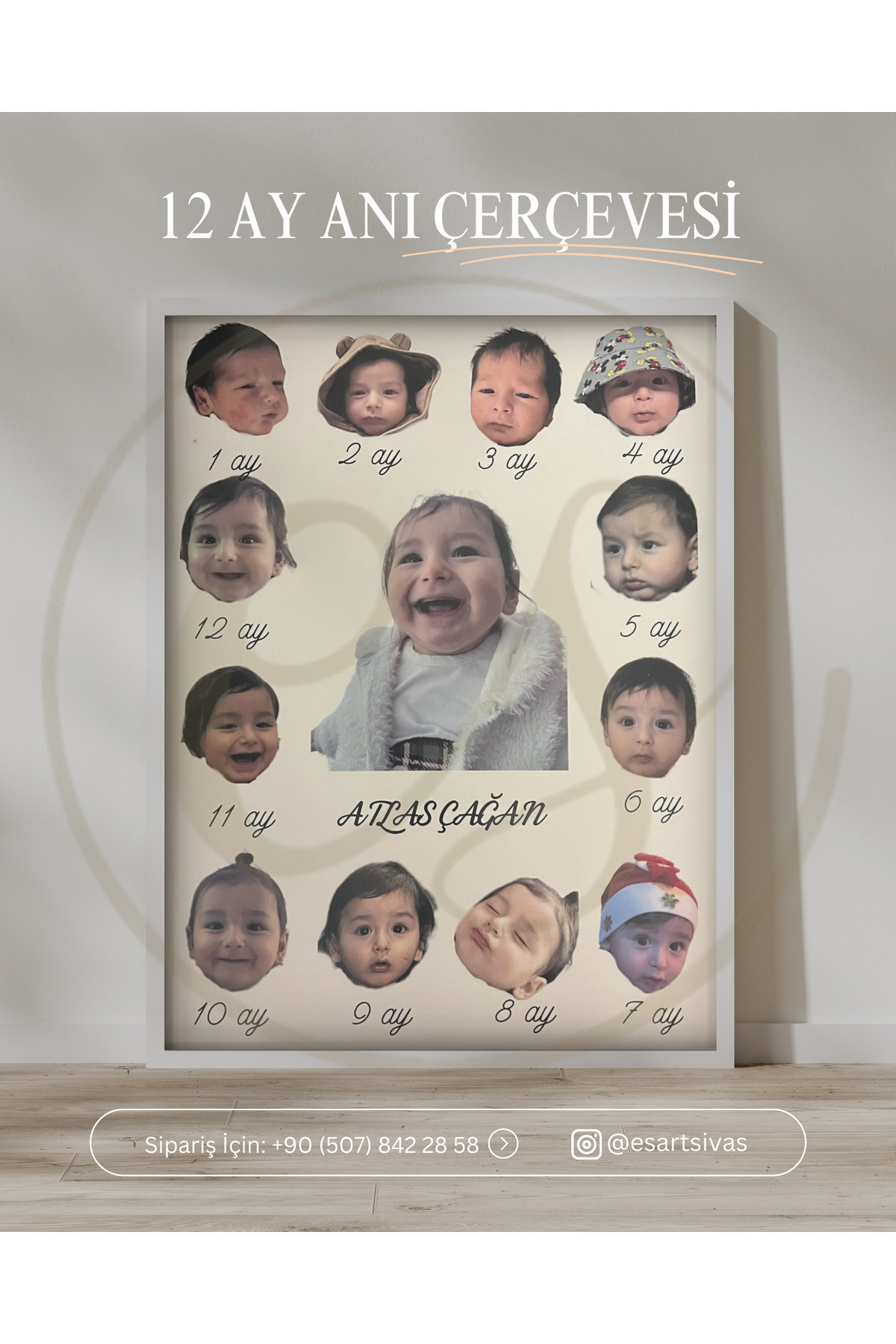 12 Ay Anı Çerçevesi (21x30) 2