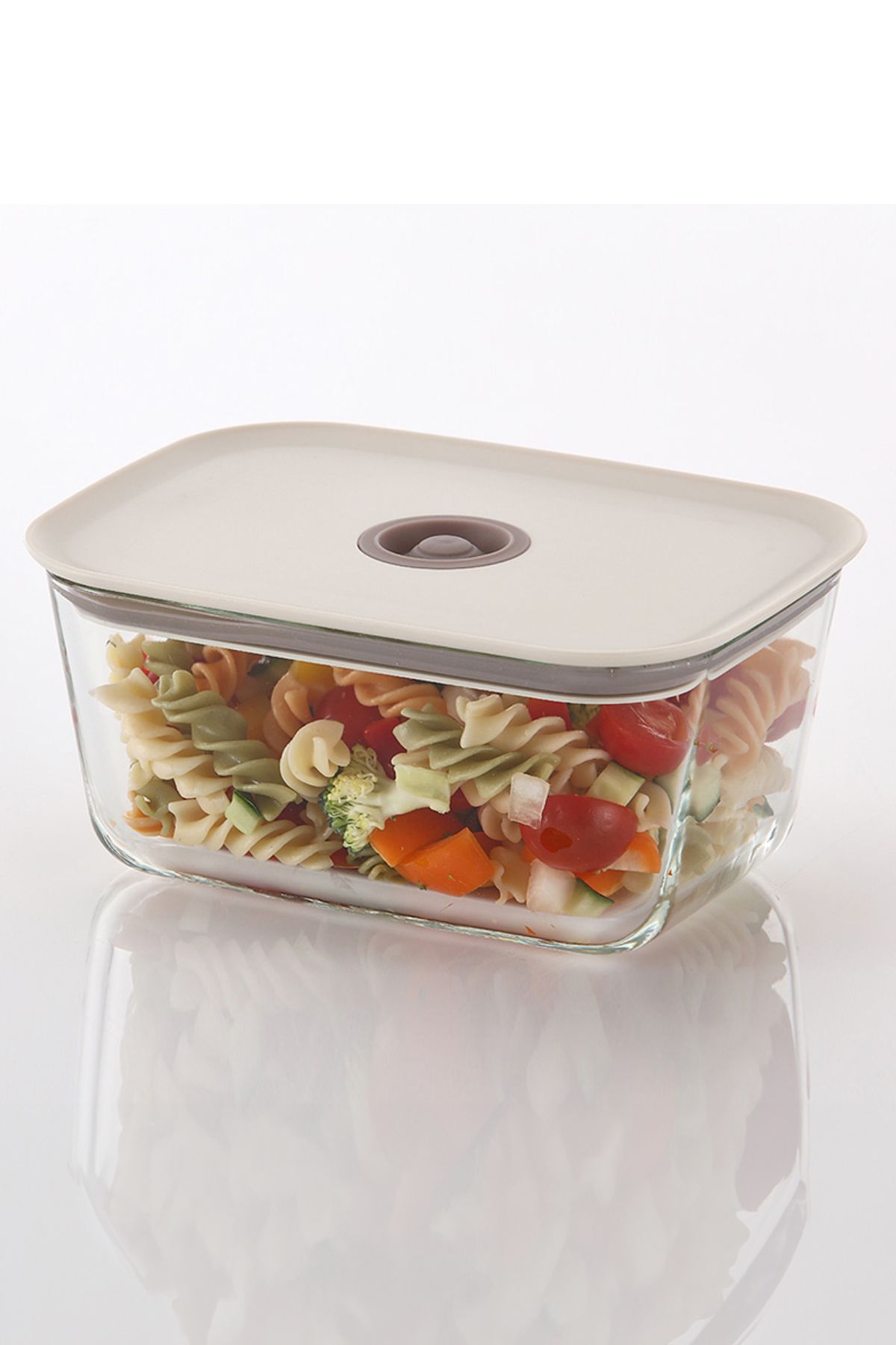 NEOFLAM-Fika Clık Rectangular Storage Container 1380ml Beige 2