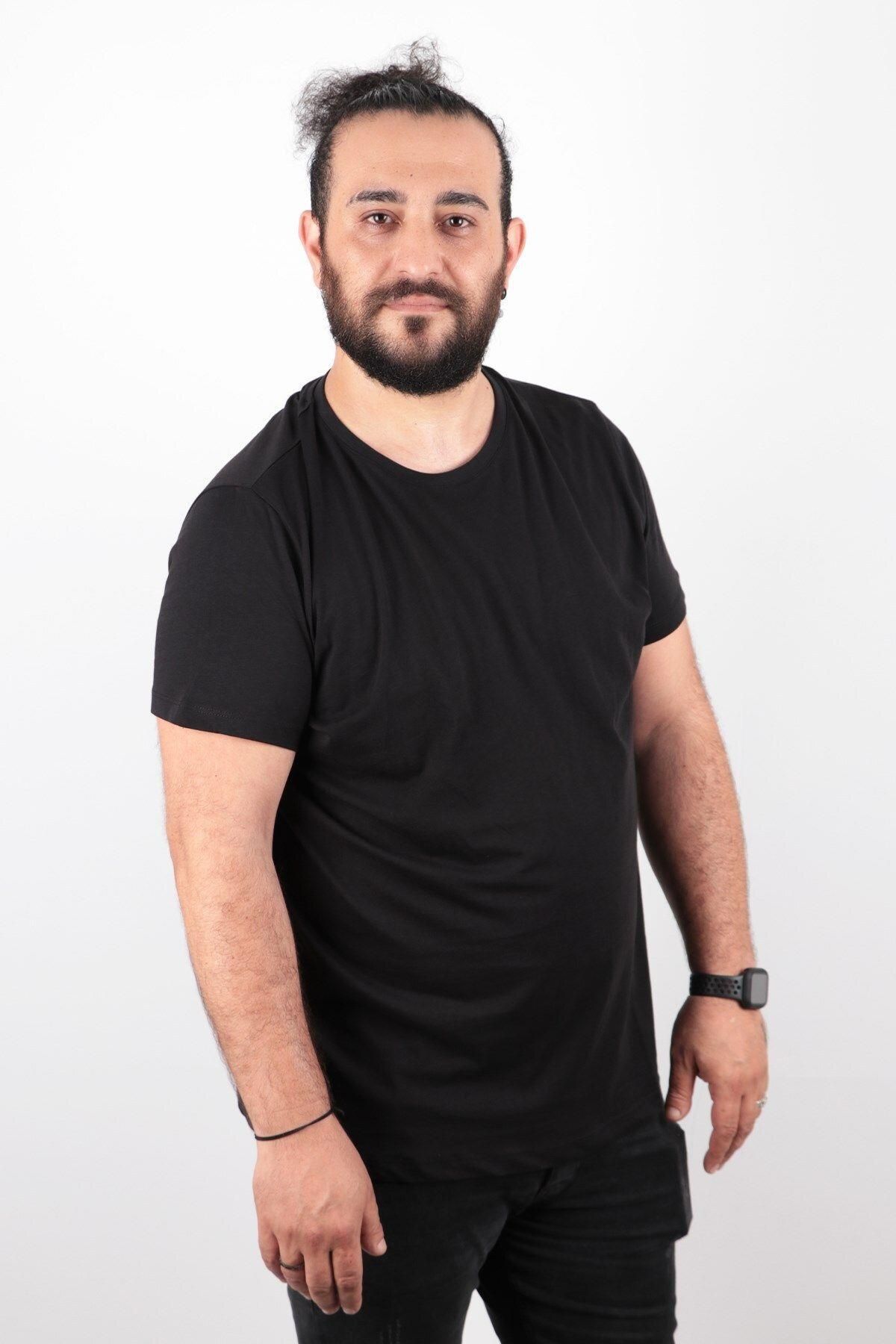 Rich-Μπλουζάκι Plus Size Basic 100% βαμβακερό μπλουζάκι 2