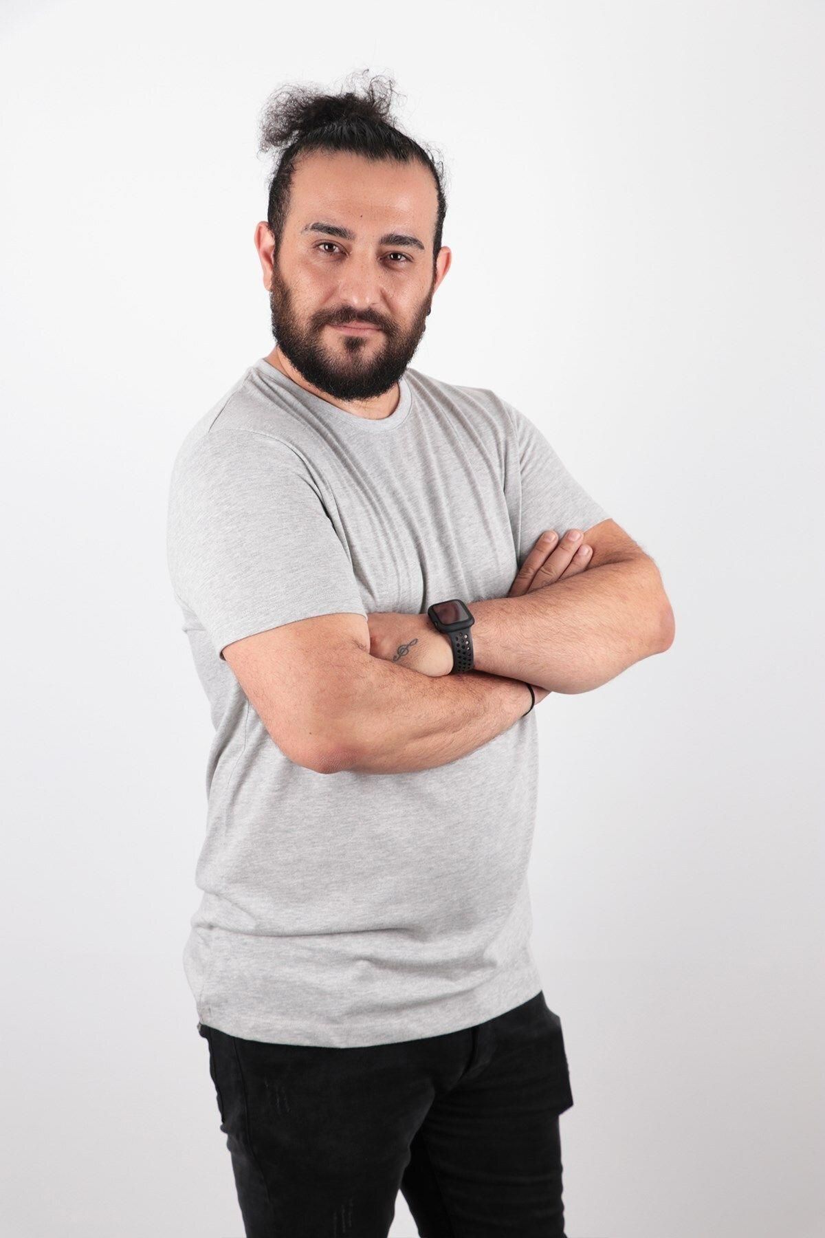 Rich-Μπλουζάκι Plus Size Basic 100% βαμβακερό μπλουζάκι 4