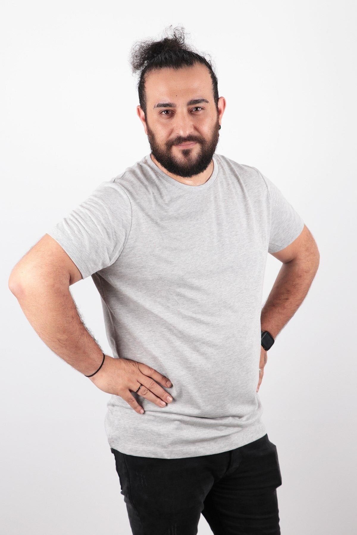 Rich-Μπλουζάκι Plus Size Basic 100% βαμβακερό μπλουζάκι 1