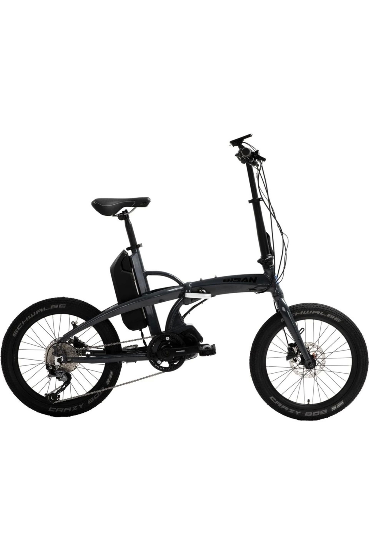 Bisan E-folding Strike Elektrikli Katlanır Bisiklet (gri-siyah) 46