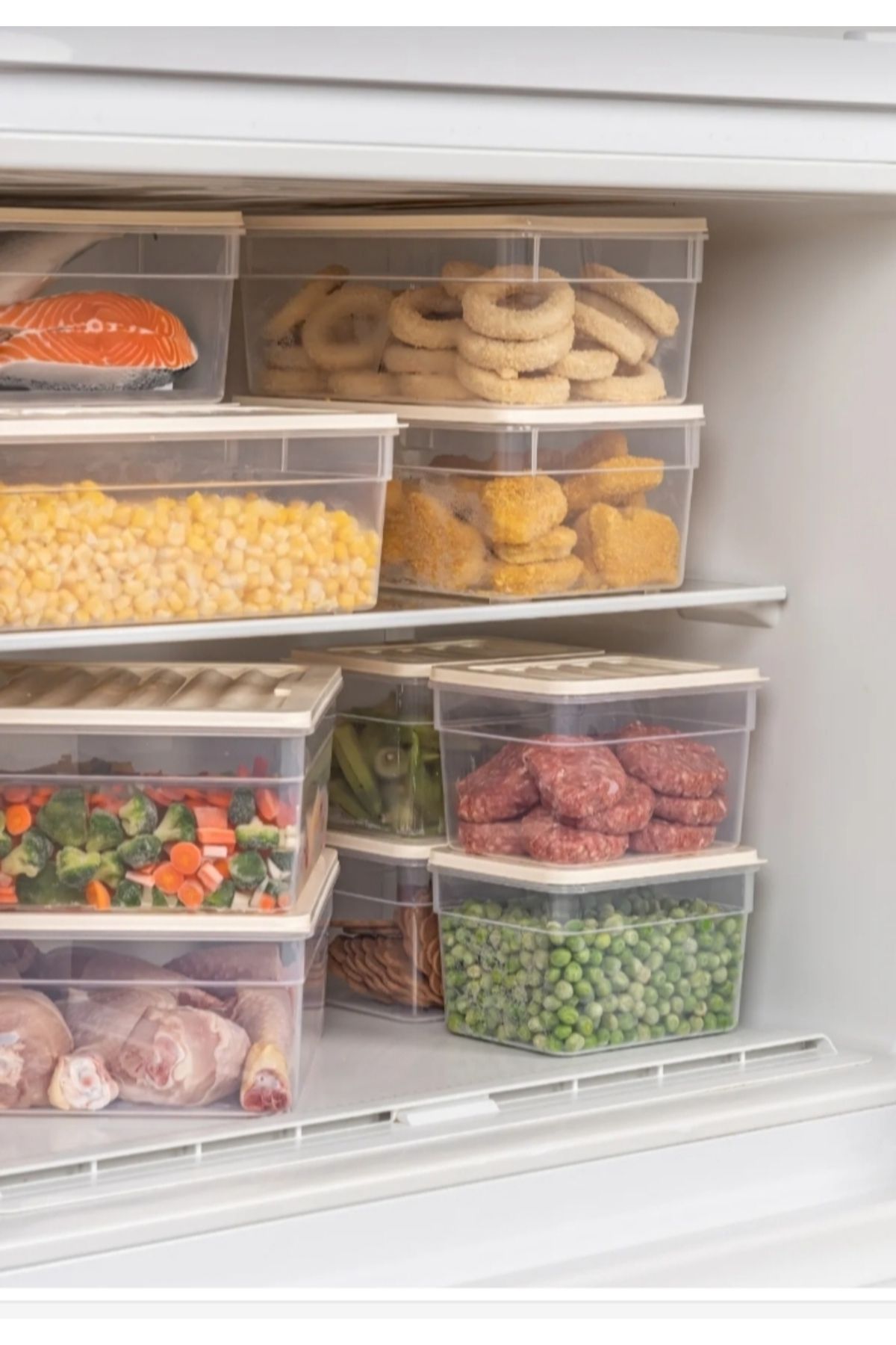 VİZYON-Refrigerator Organizer Set Fridge Organizer Storage Container Diffuse Compatible Storage Container 5