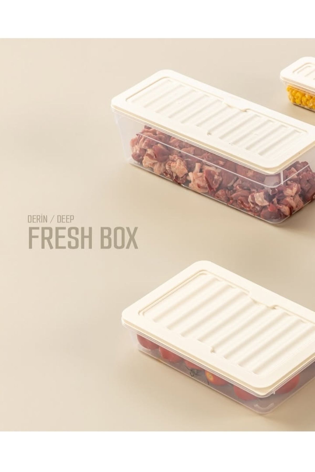 VİZYON-Refrigerator Organizer Set Fridge Organizer Storage Container Diffuse Compatible Storage Container 4