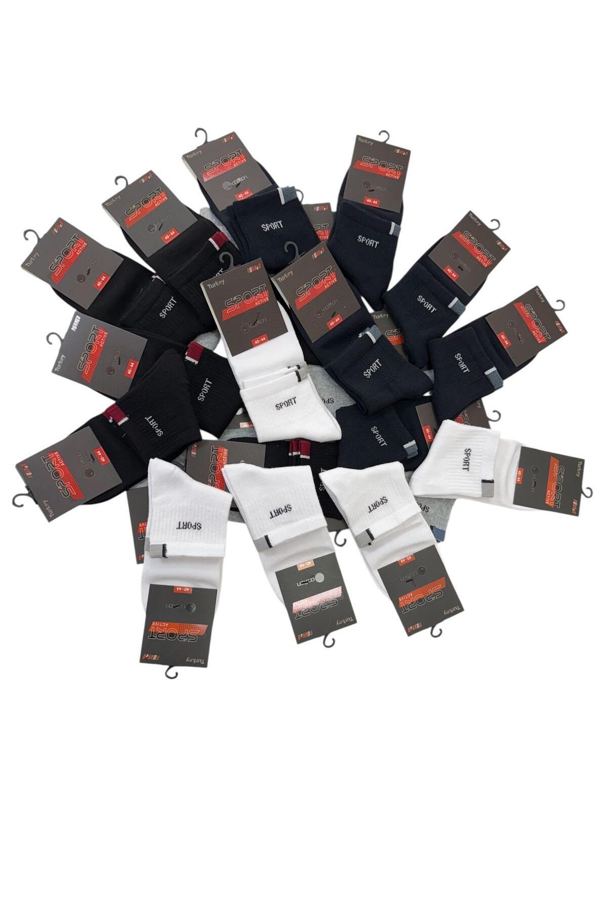 ragistore 5'li Yıkanmış Beyaz Pamuk Yarım Konç Çorap görsel 4