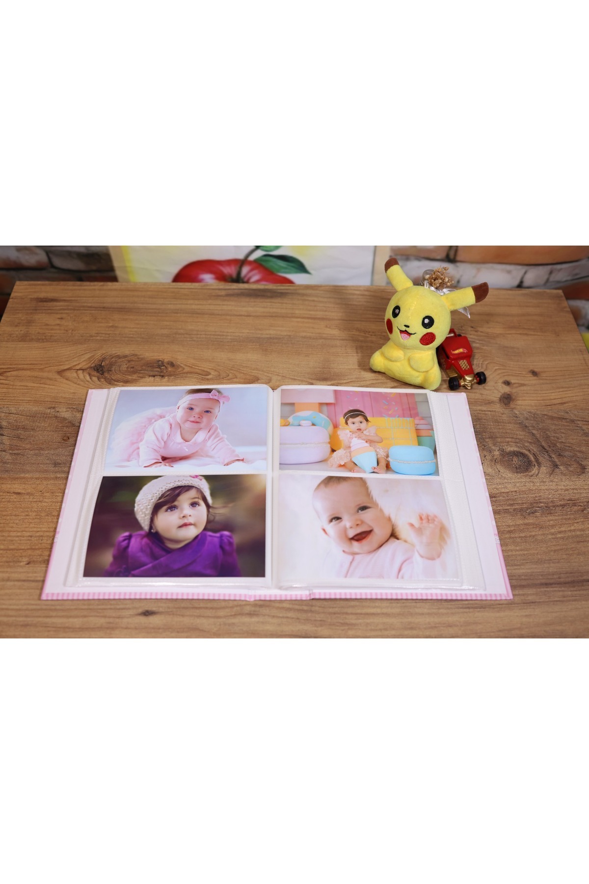 NRCN 10x15cm 200’lük Pencereli Bebek Fotoğraf Albümü Pembe fotoğrafı 3 (önizleme)