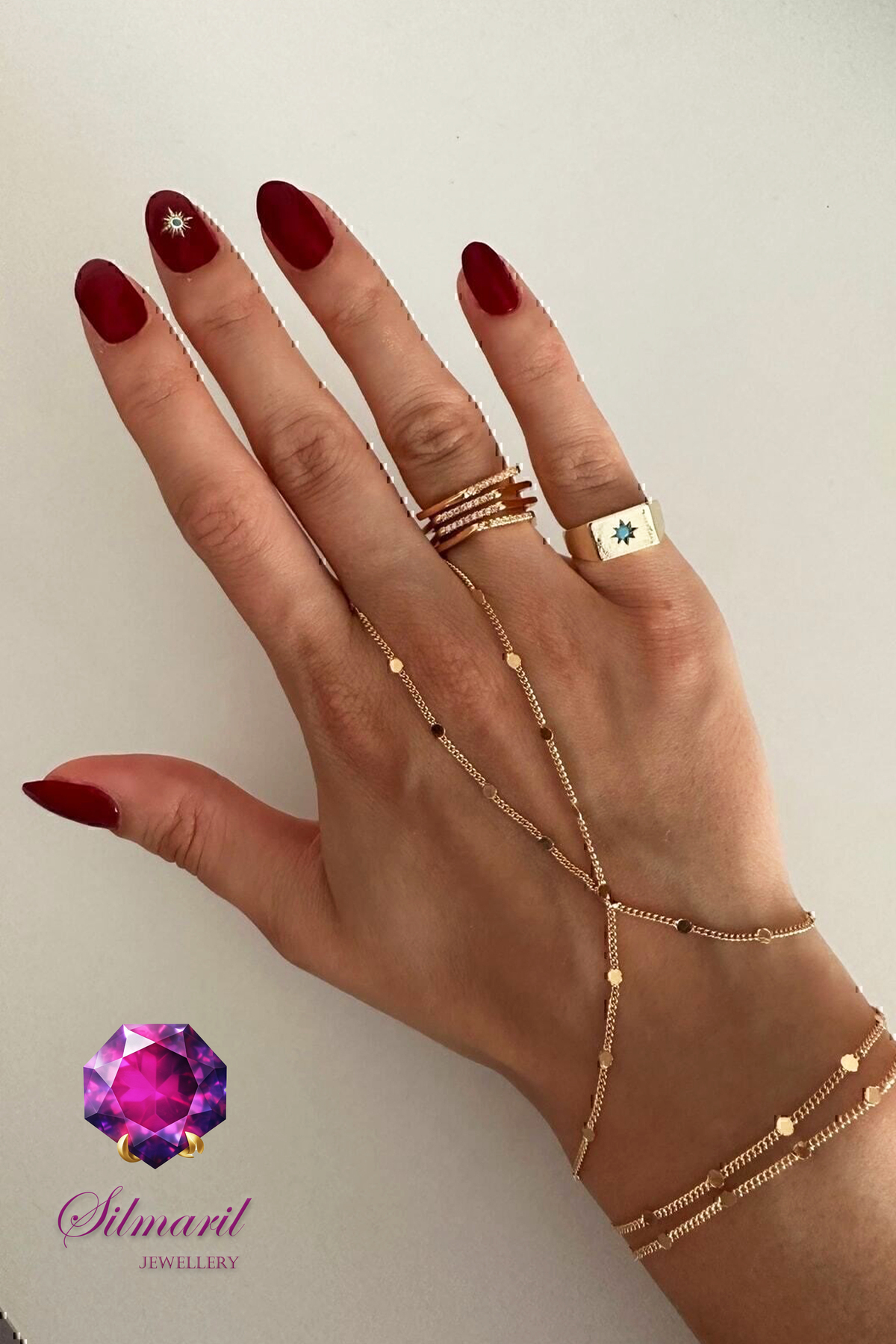 Altın Renk Paslanmaz Çelik Şahmeran – 316L Stainless Steel - Gold Pullu İnce Zincir — Silmaril Store (3)