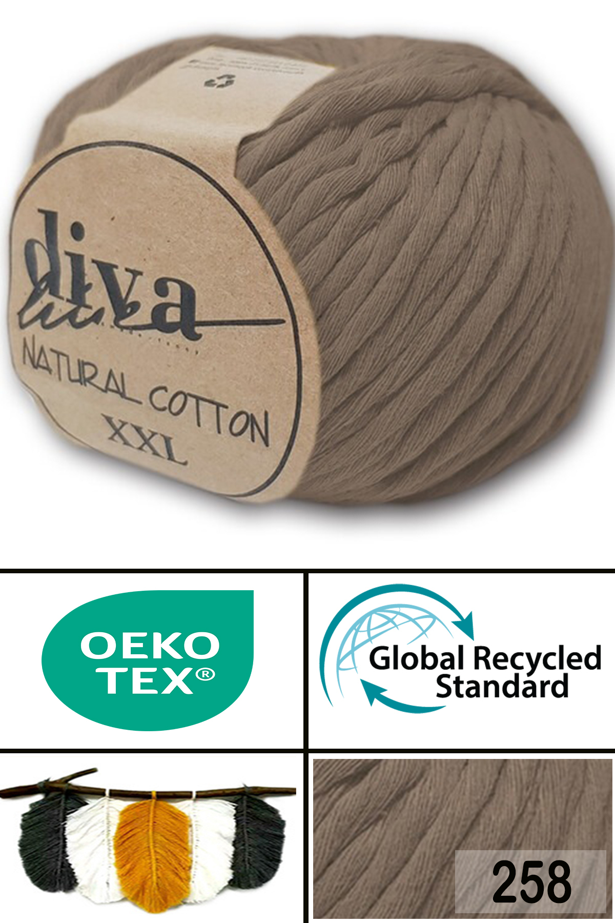 Diva Natural Cotton Xxl 258 Medium Mink