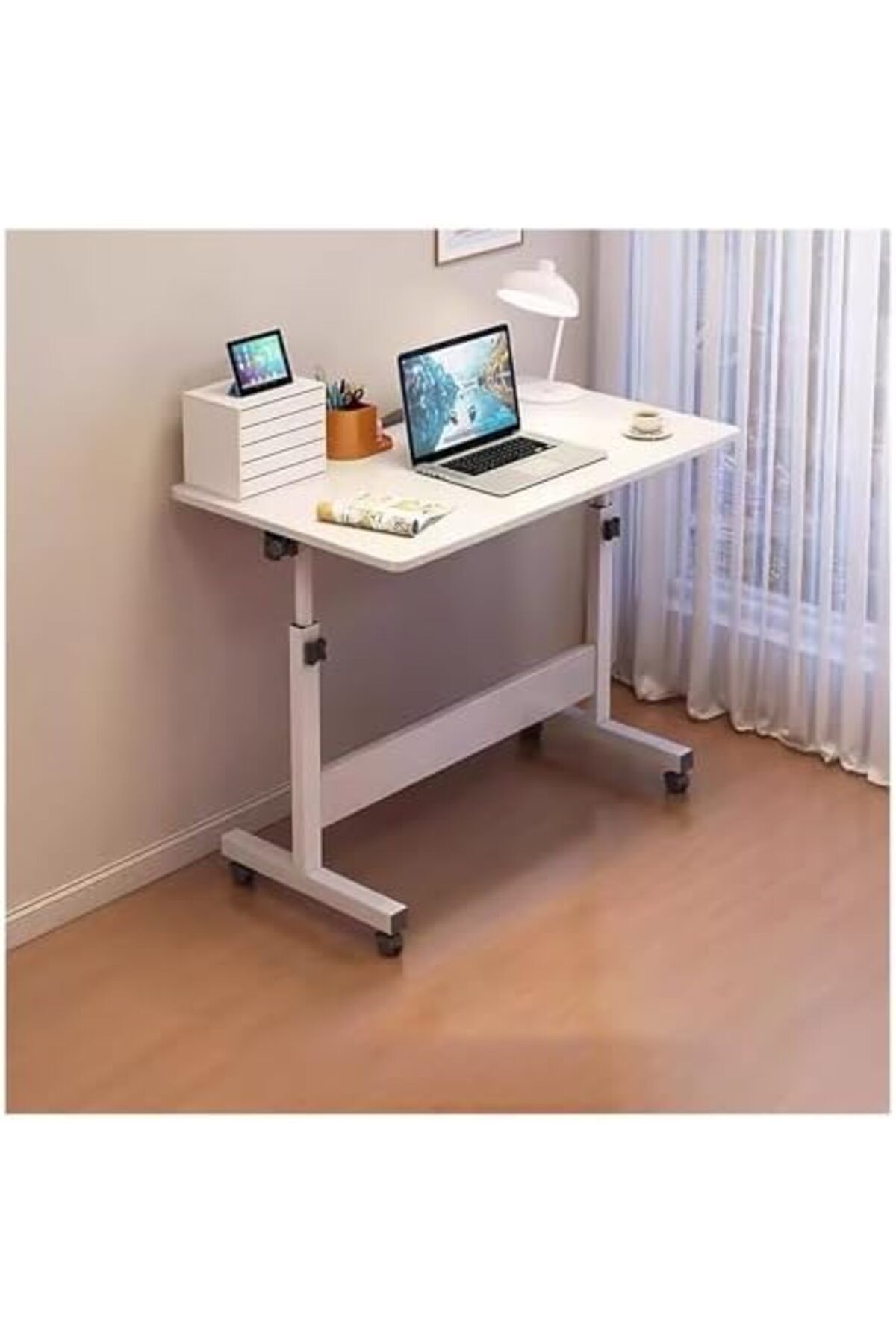 Generic-Adjustable Standing Desk, C-Shaped Side Table Sofa End Desk, Height Adjustable Mobile Table, Table P 2