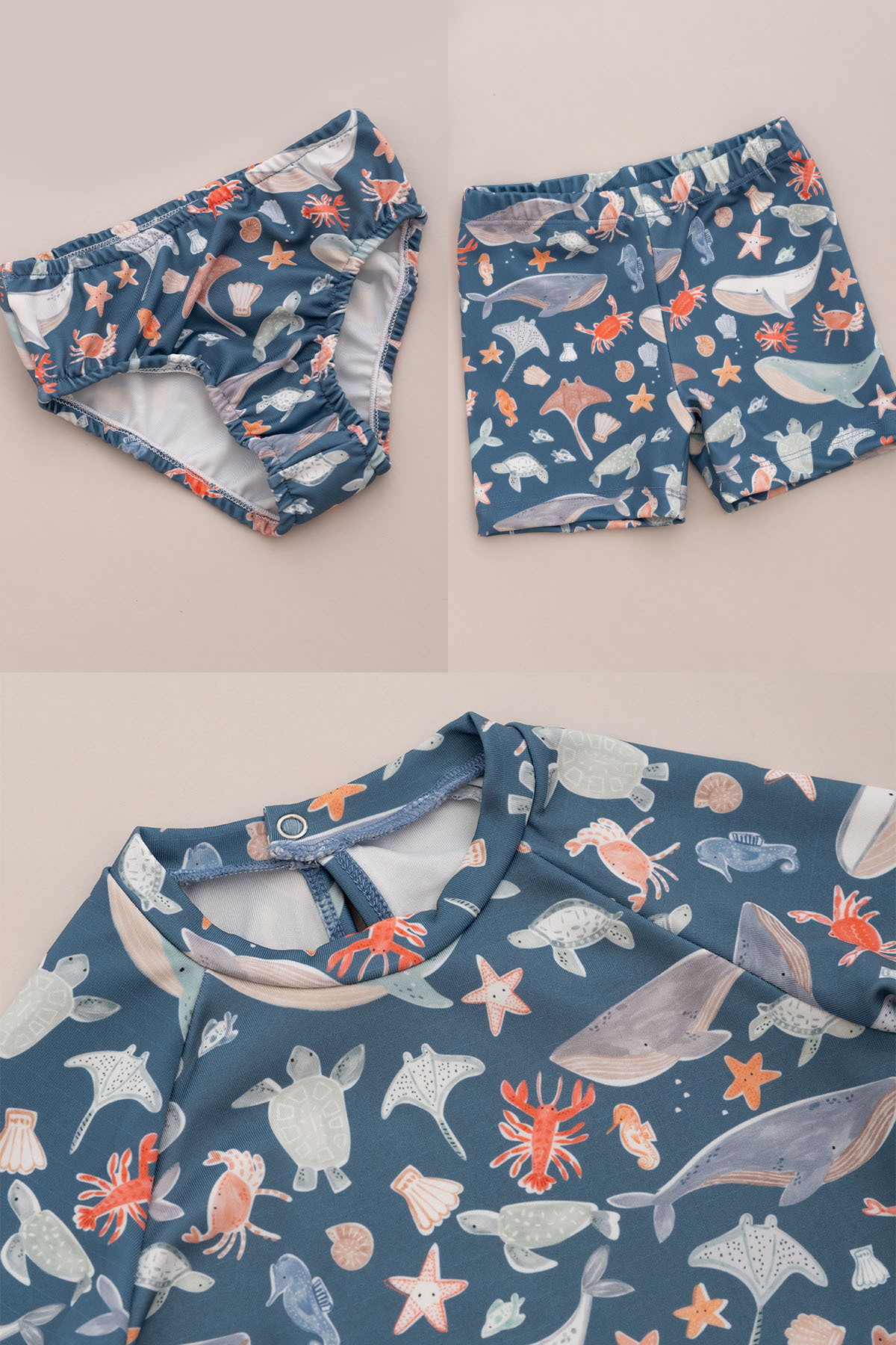 Tuğba Kuğu UV Korumalı Uzun Kollu Erkek Bebek Mayo fotoğrafı 6 (önizleme)