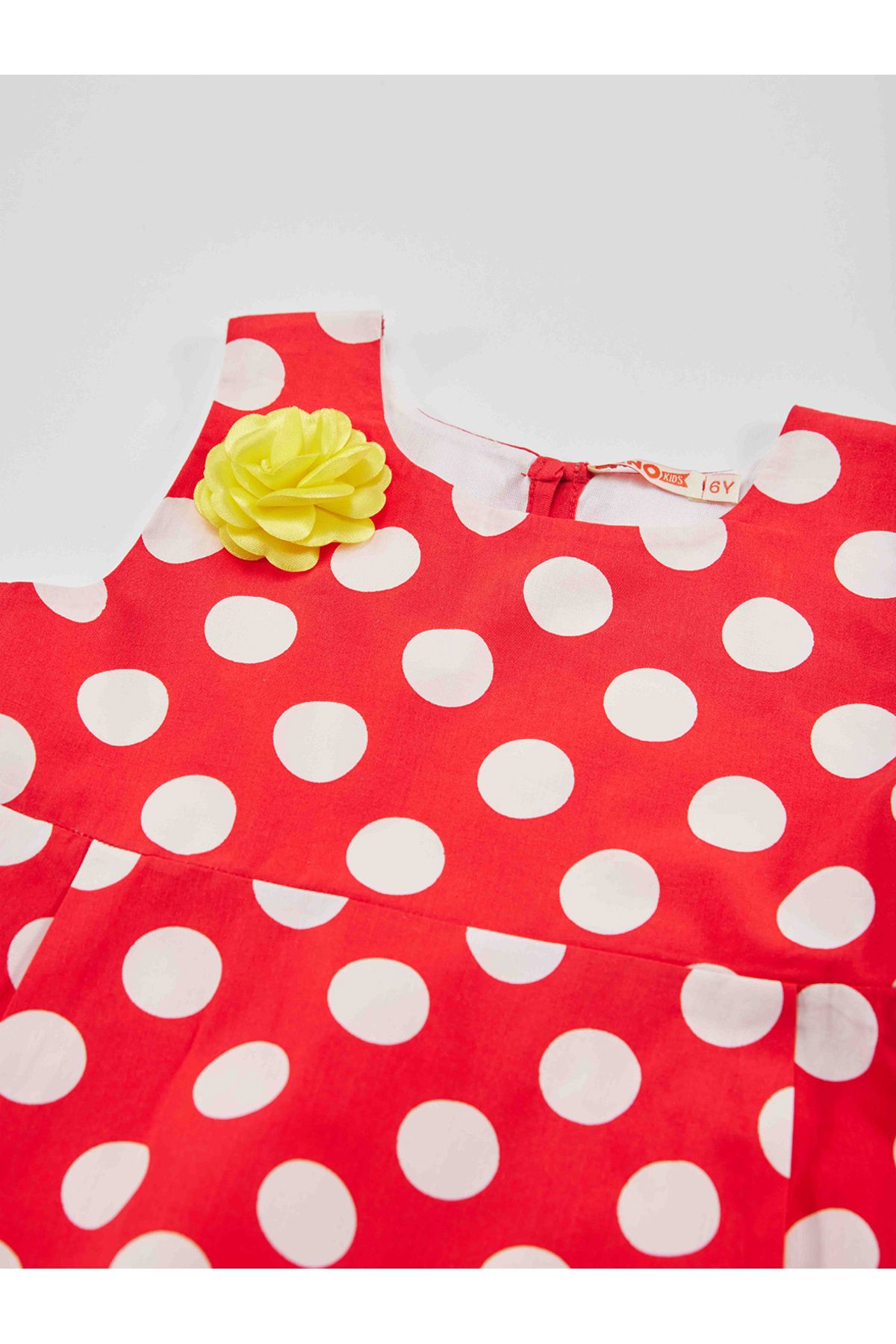 Denokids-Red and White Polka Dot Girl's Balloon Jumpsuit 5