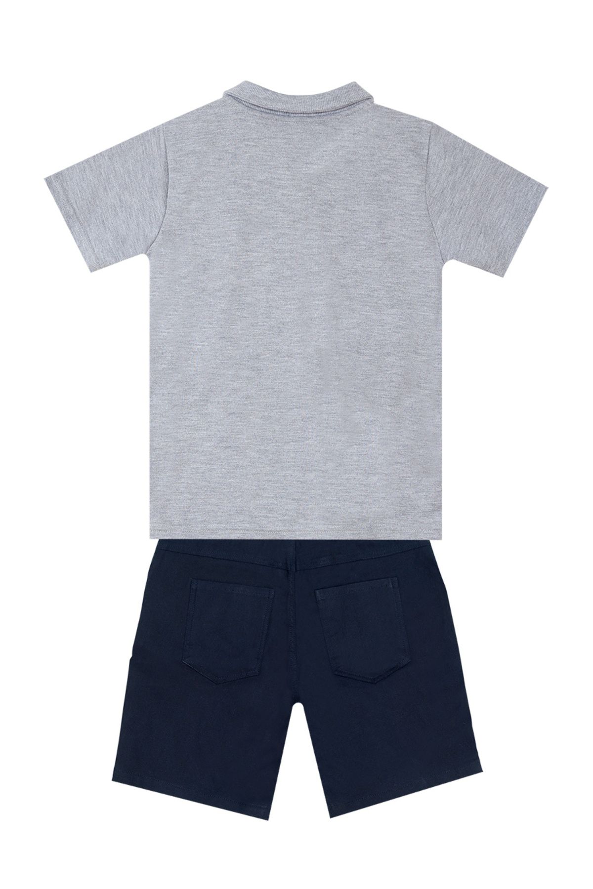 MSHB&G-Boy's Polo Neck T-shirt and Gabardine Shorts Set - Shark 4