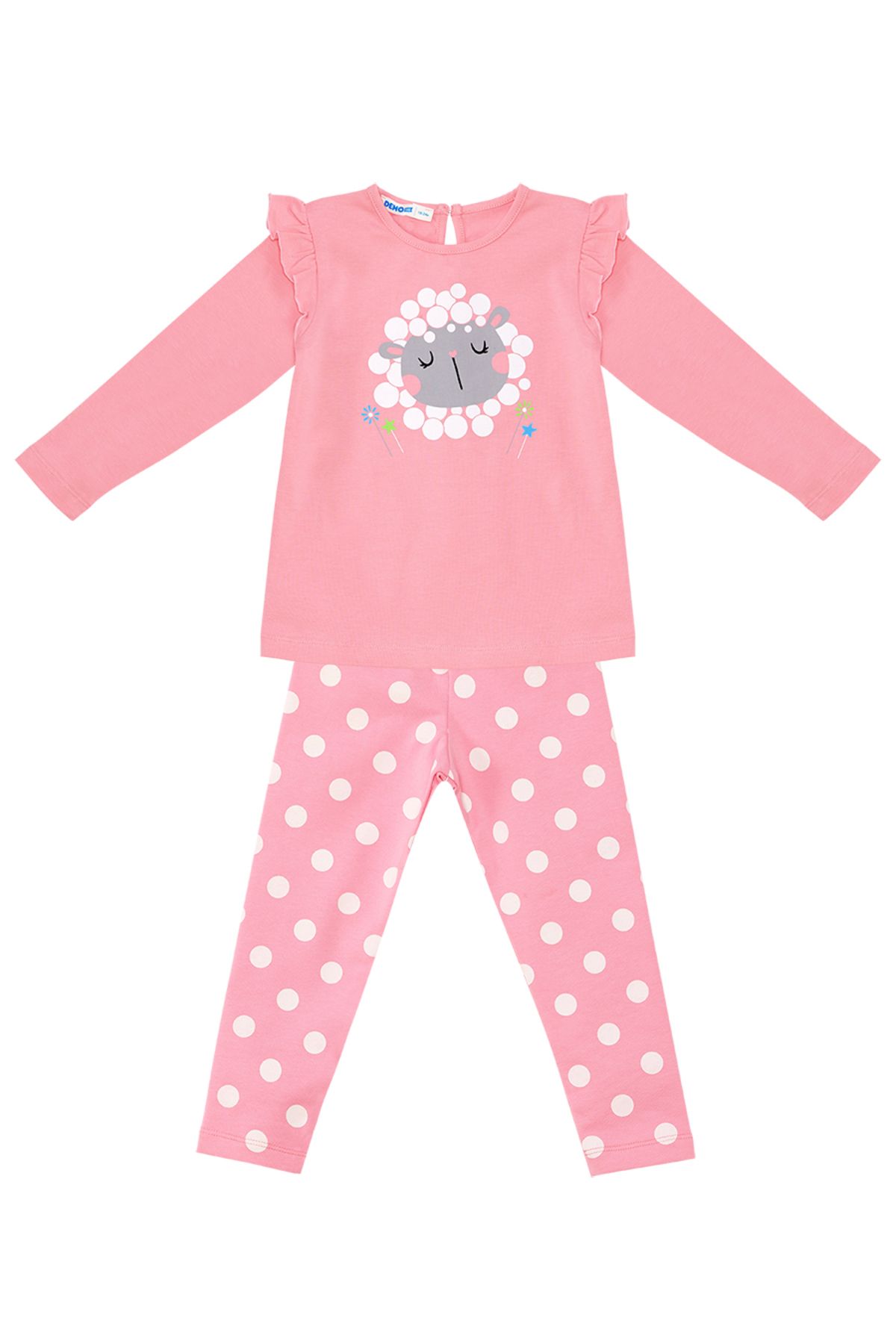 Denokids-Kuzucuk Rosa Tunika-Strumpfhosen-Set für Mädchen 3