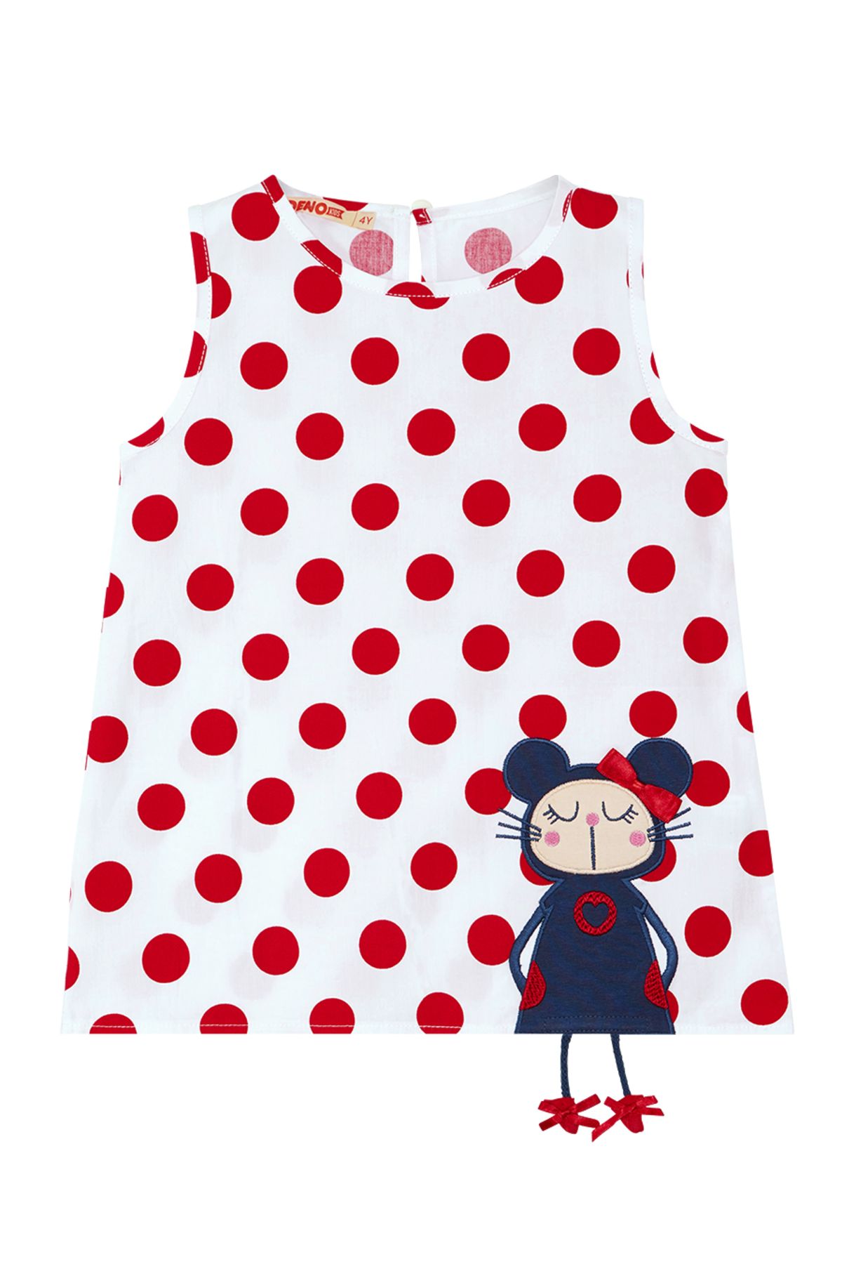 Denokids-Lily Mädchen Sommer T-Shirt Tunika Strumpfhose Set mit Punkten 5