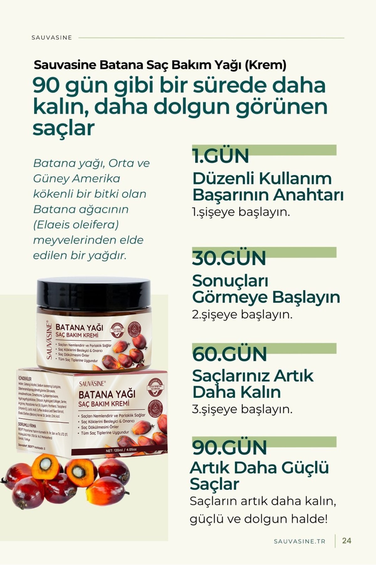 Batana Oil (Batana Yağı) Saç Bakım Kremi 120 ml | Organik Batana Yağı & Kolajen Destekli — BTSBYK120 — تصویر 7 از 8