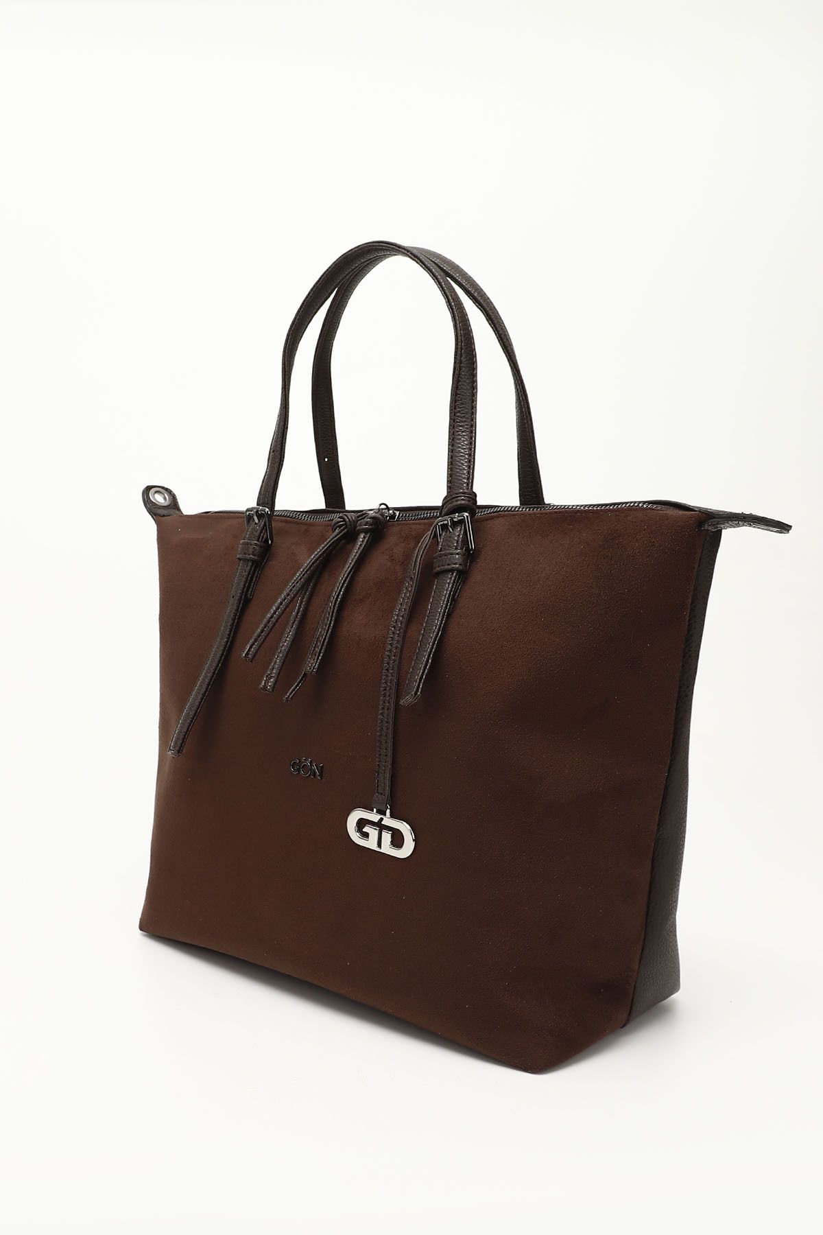 GÖNDERİ(R)-Women / Girls Brown Suede Long Strap Hand and Shoulder Bag 3
