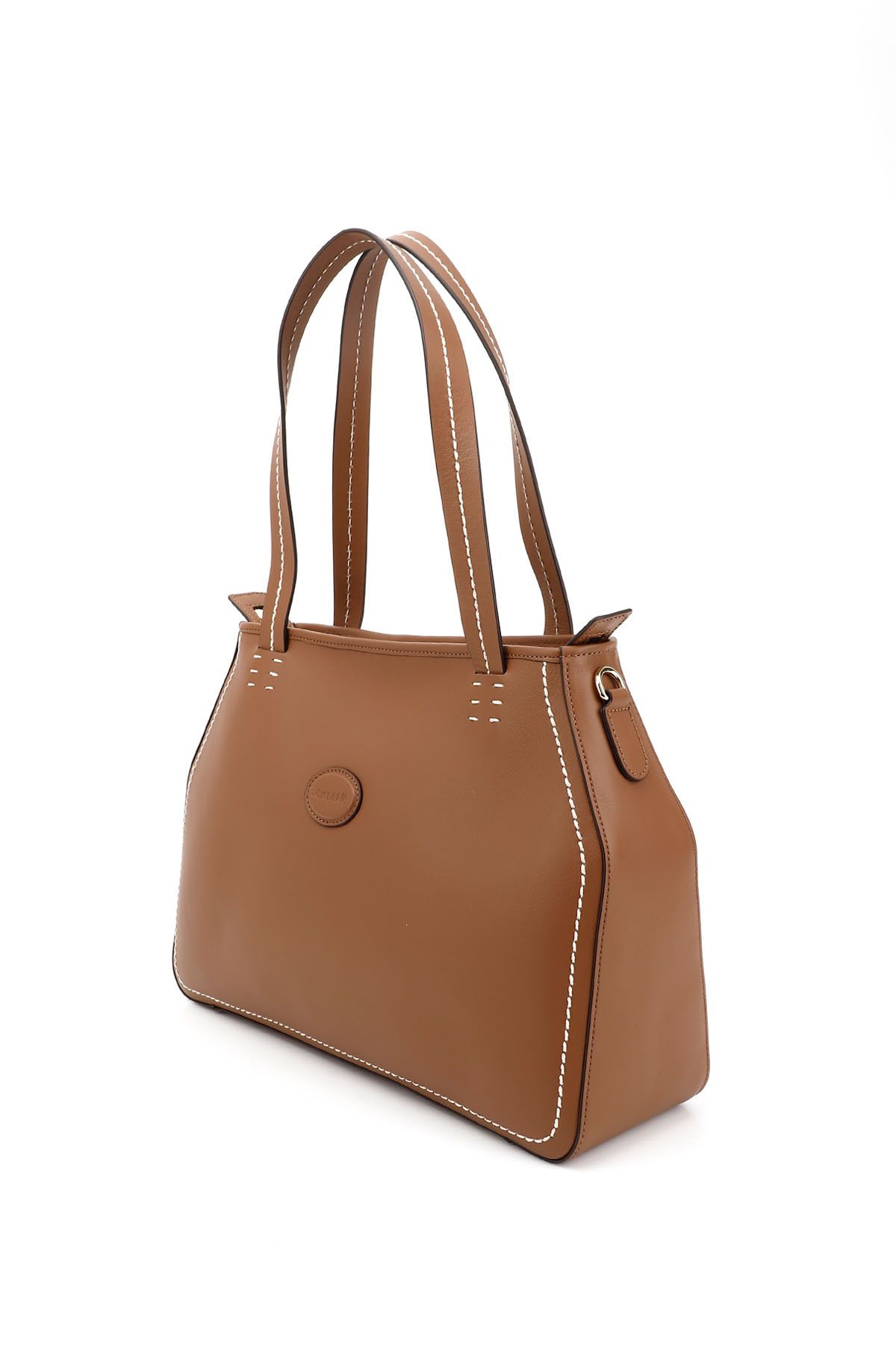 GÖNDERİ(R)-Women / Girls Tan Genuine Leather Hand and Shoulder Bag 3