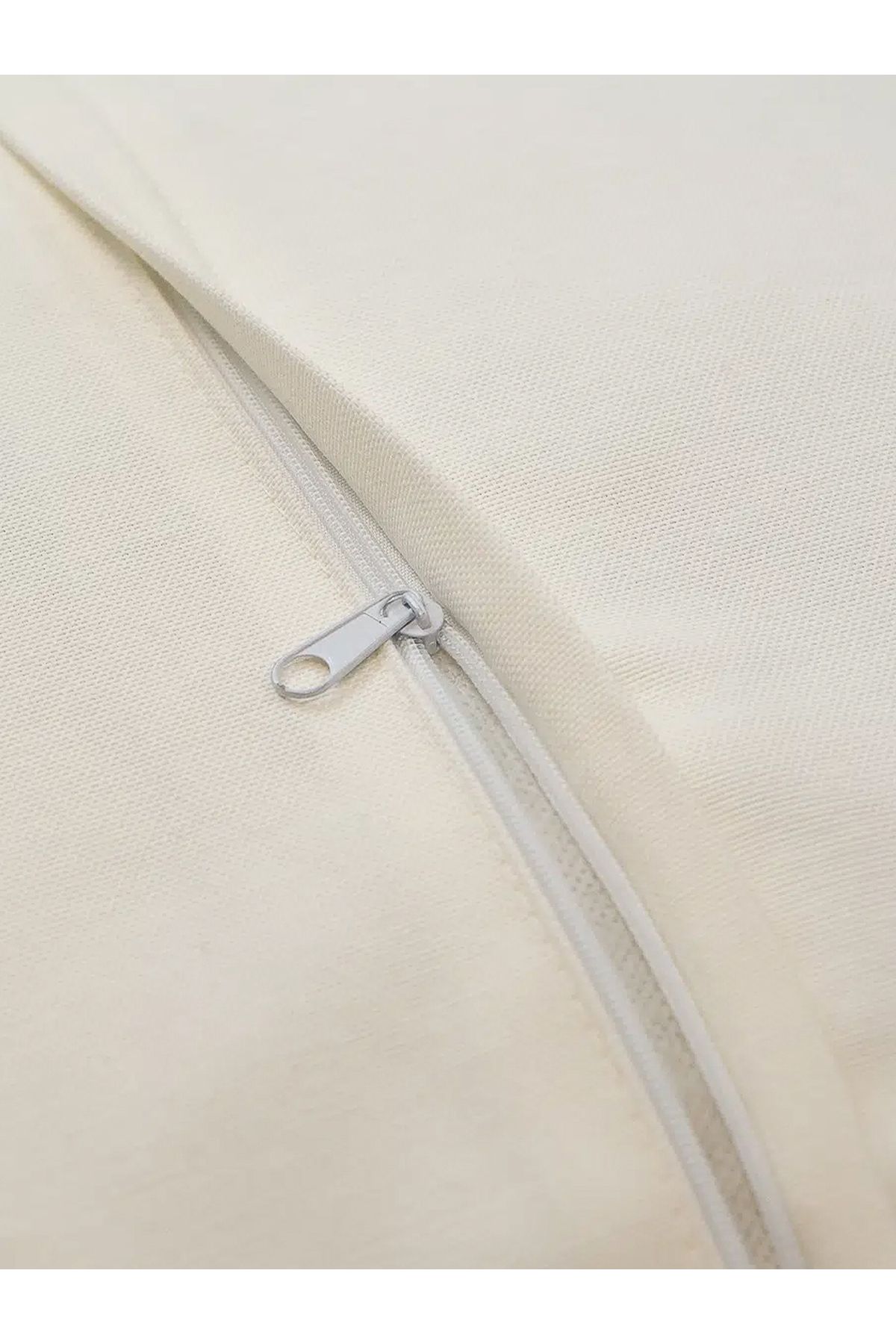 Galia Tasarım-Soft Touch Plain Ecru Pillow Case 45X45 cm Bottom Zipper 4