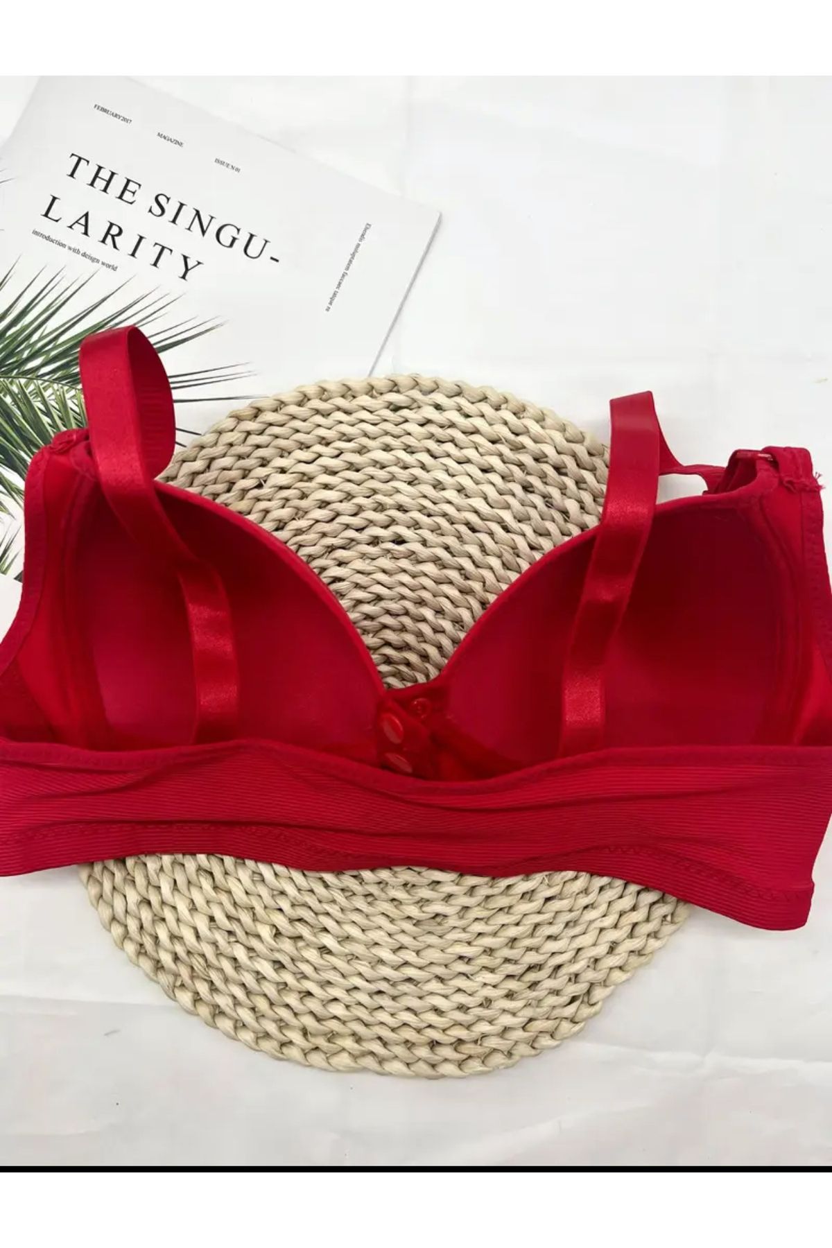 SATTENS-Front Button Hollow Unbuttressed Plus Size Bra Soft Comfortable Mold Gathering Bra 2