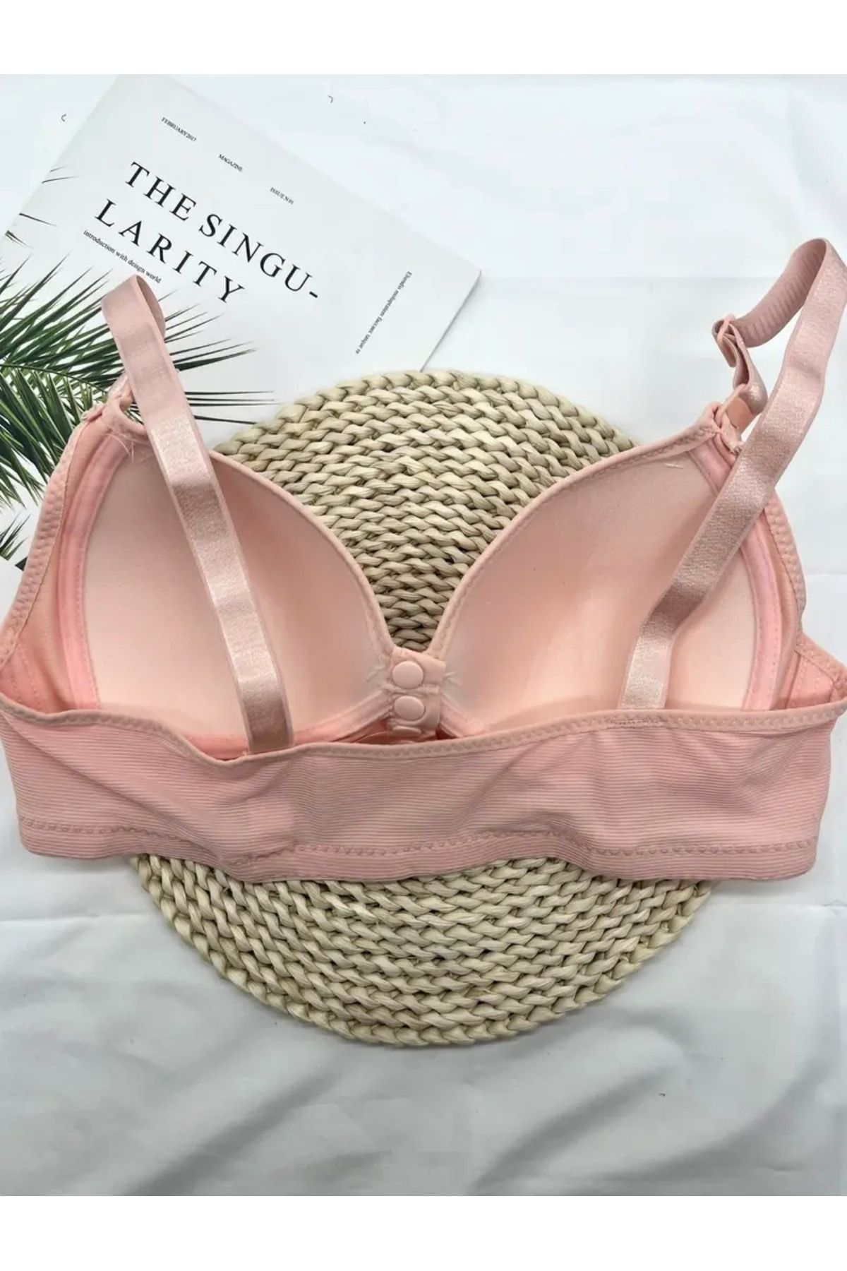 SATTENS-Front Button Hollow Unbuttressed Plus Size Bra Soft Comfortable Mold Gathering Bra 2