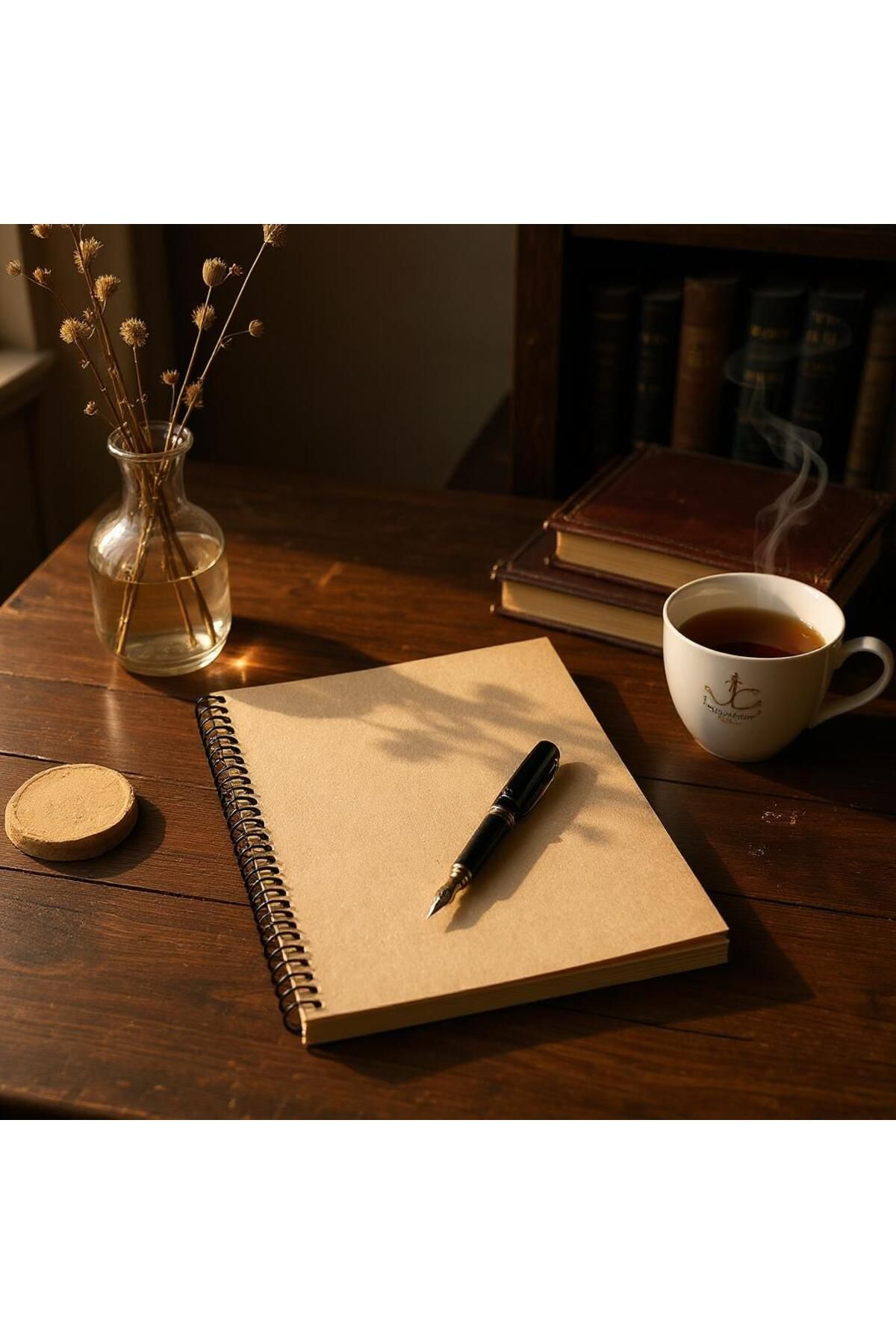 Fark Tanıtım-Lined Spiral Notebook, A4 Size (21X29.7 cm), 60 Sheets (120 Pages), Brown Cover 6