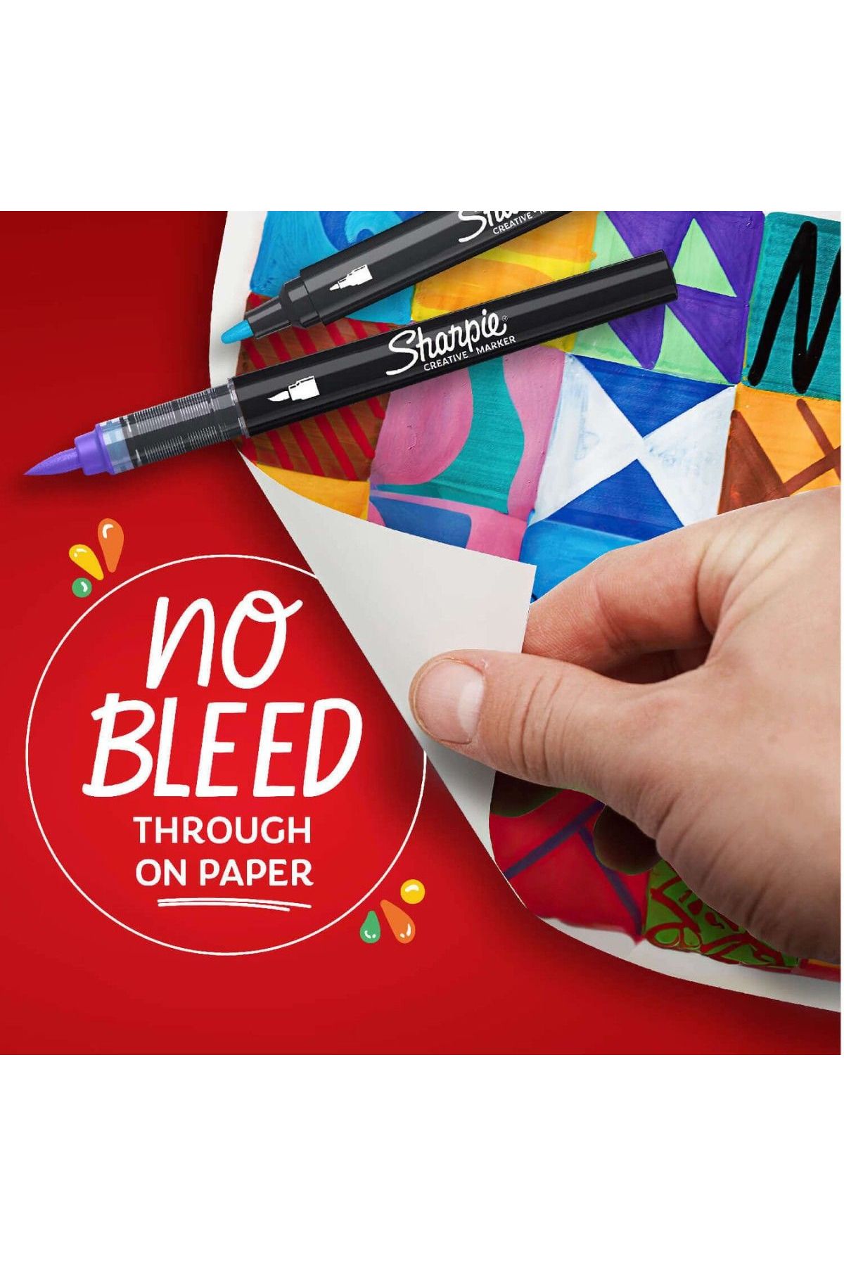 Art Tone-Sharpie Permanent Marker Round Tip Set of 12 Paint Effect 4