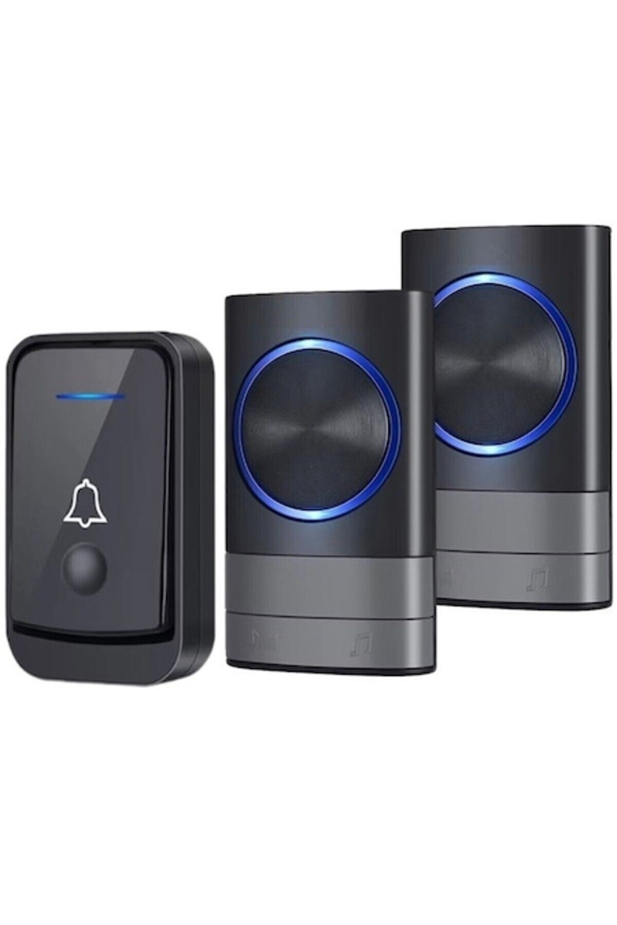 Nextia-Wireless Doorbell Q189-2, 52 chimes, 110 dB, 200 m, IP44. black 1