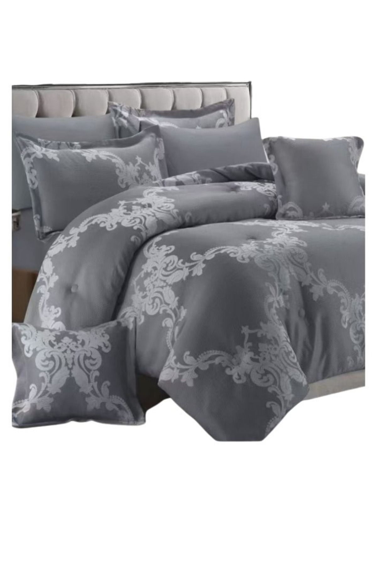 smart home-Double-sided duvet set, 8-piece duvet, size 240x260 cm, filling (350 g/m²), microfiber 4
