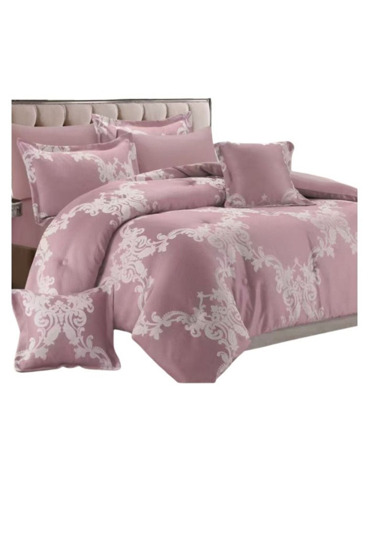 smart home-Double-sided duvet set, 8-piece duvet, size 240x260 cm, filling (350 g/m²), microfiber 4