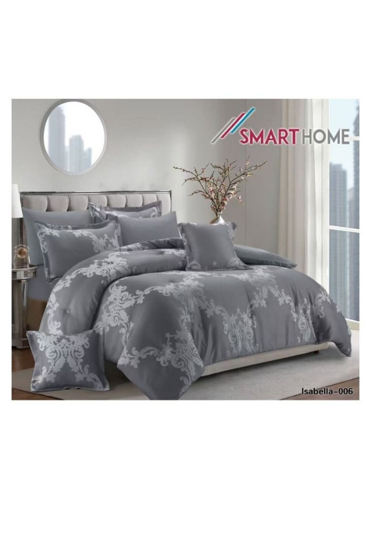 smart home-Double-sided duvet set, 8-piece duvet, size 240x260 cm, filling (350 g/m²), microfiber 3