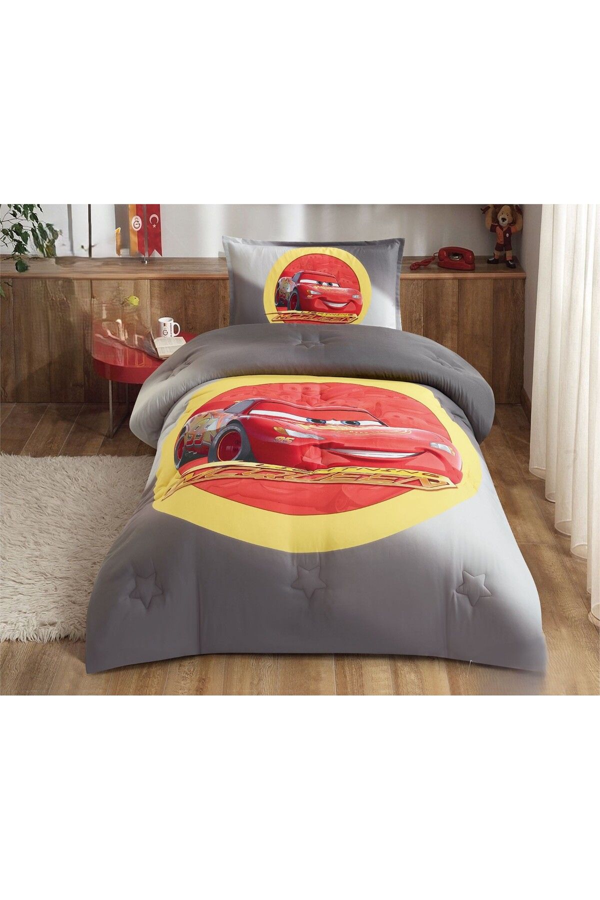 Moon-Children's drawings 3-piece comforter set, soft and fluffy middle filling, 210*160 comforter 1