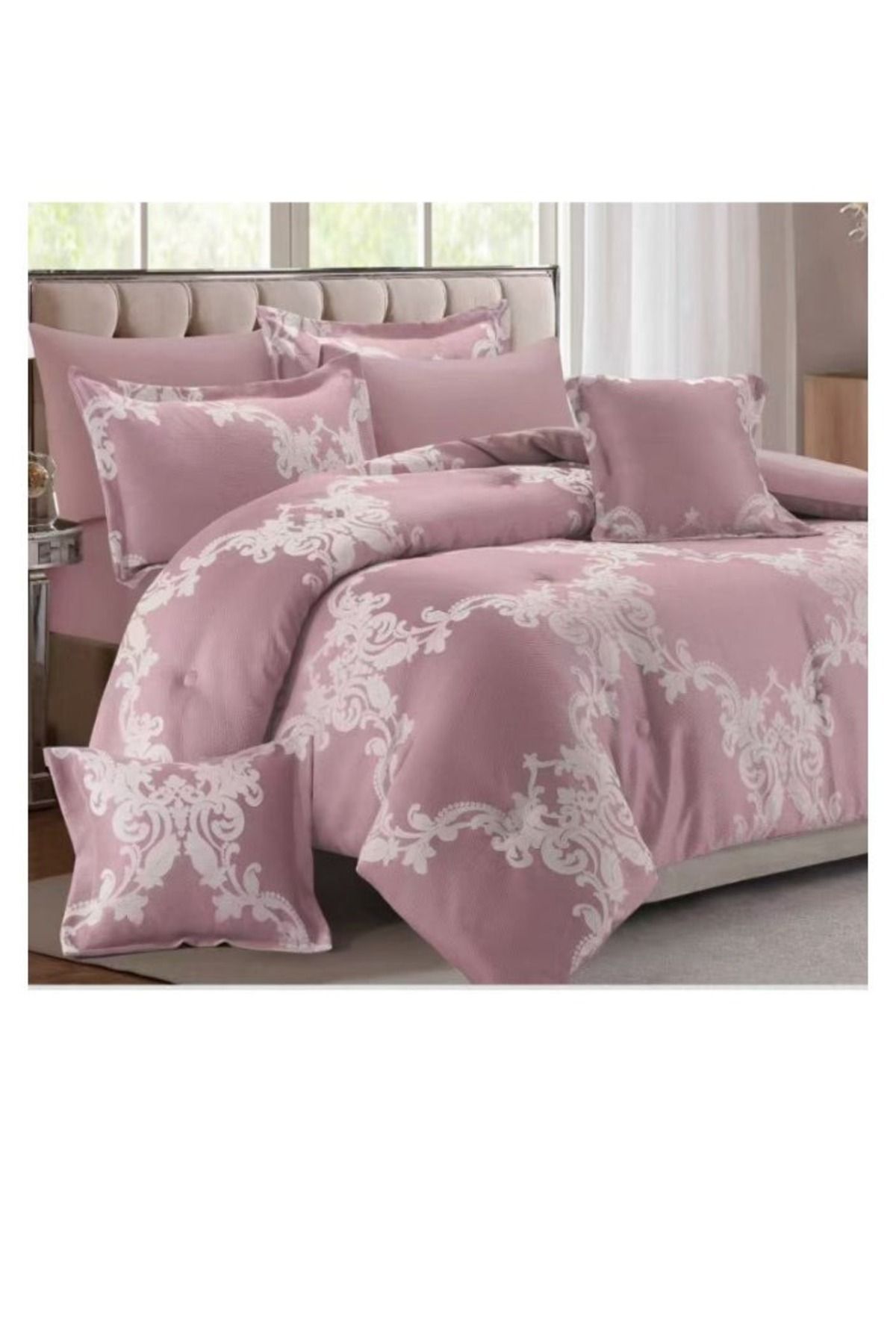 smart home-Double-sided duvet set, 8-piece duvet, size 240x260 cm, filling (350 g/m²), microfiber 3