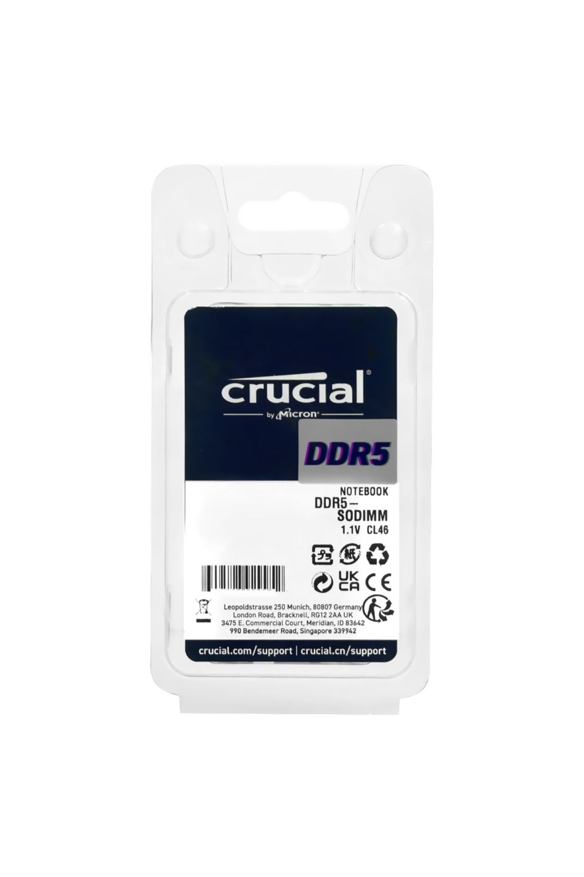 Crucial-Ct16G52C42S5, 16Gb, 5200Mhz, Ddr5 Notebook Ram, Sodimm Cl42 1.1V (by Micron) 4
