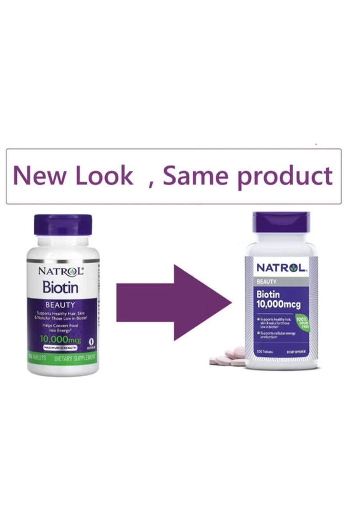 Natrol-Maximum Strength Biotin 10,000 mcg, 100 Tablets 1