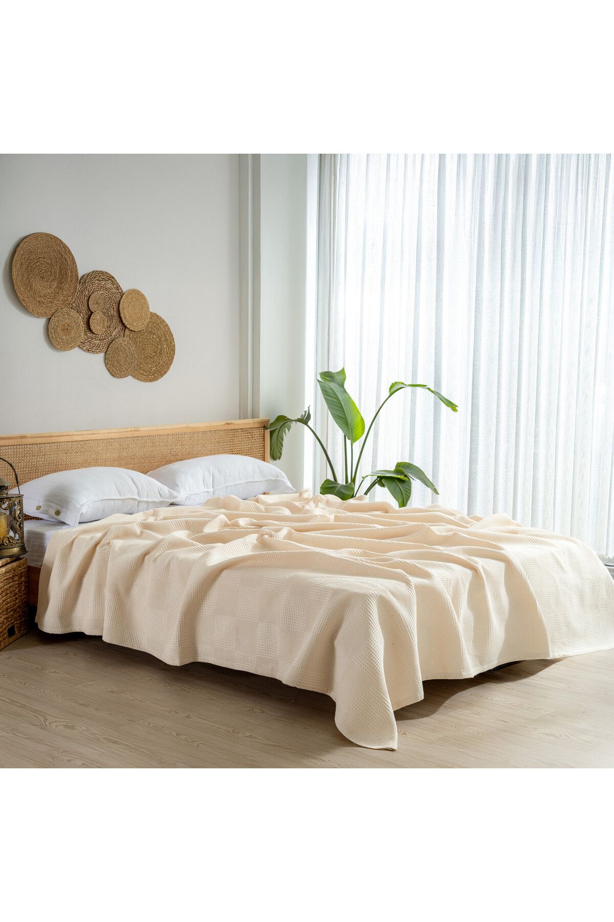 MYLASA HOME-Cuvertură de pat Waffle Pike Single - 100% bumbac ușoară Utilizare în 4 anotimpuri Pikes de înaltă calitate 3