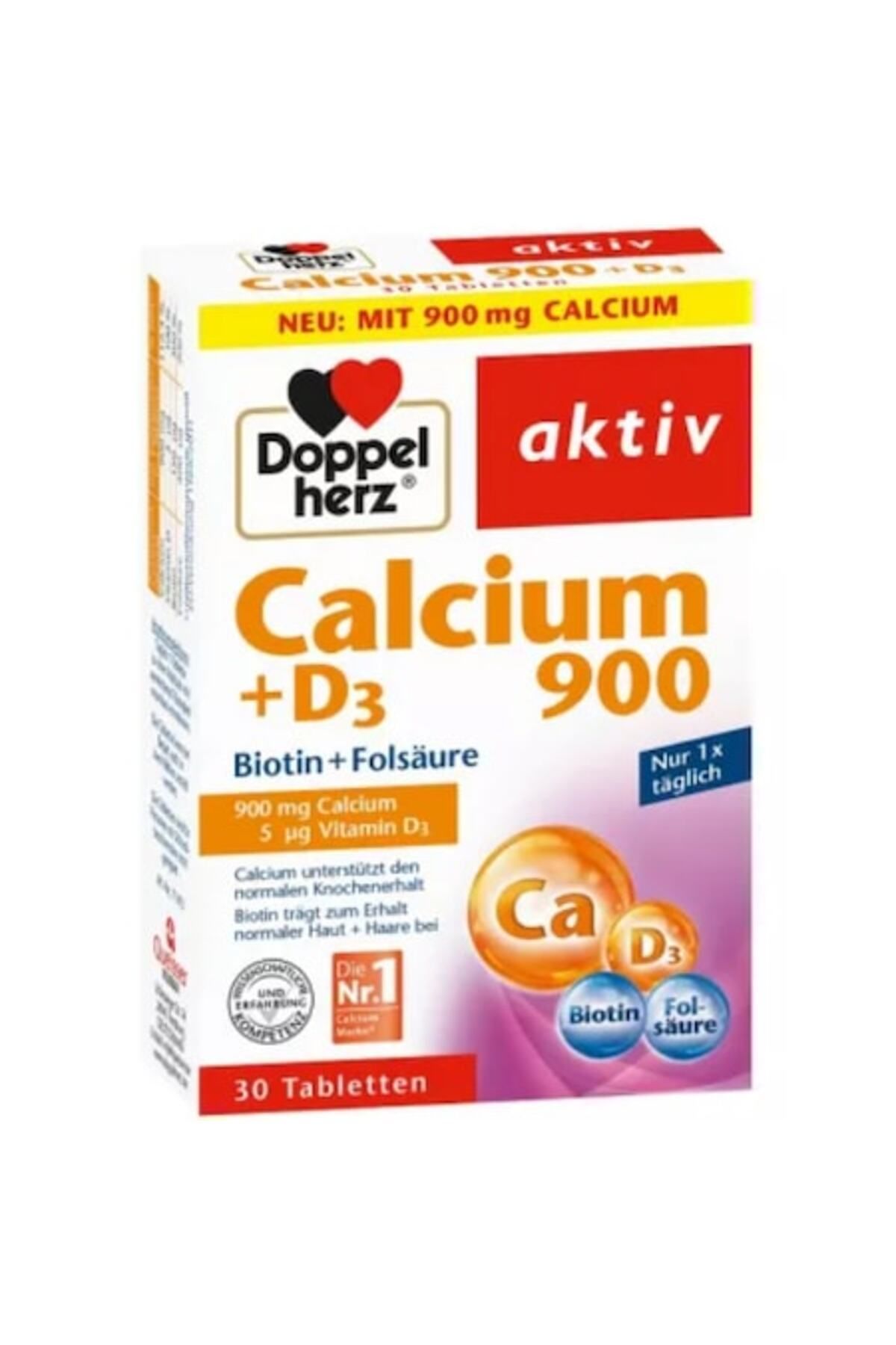 Doppelherz Calciu 900+d3+biotină+acid Folic X 30 Comprimate Per Porție - One Size