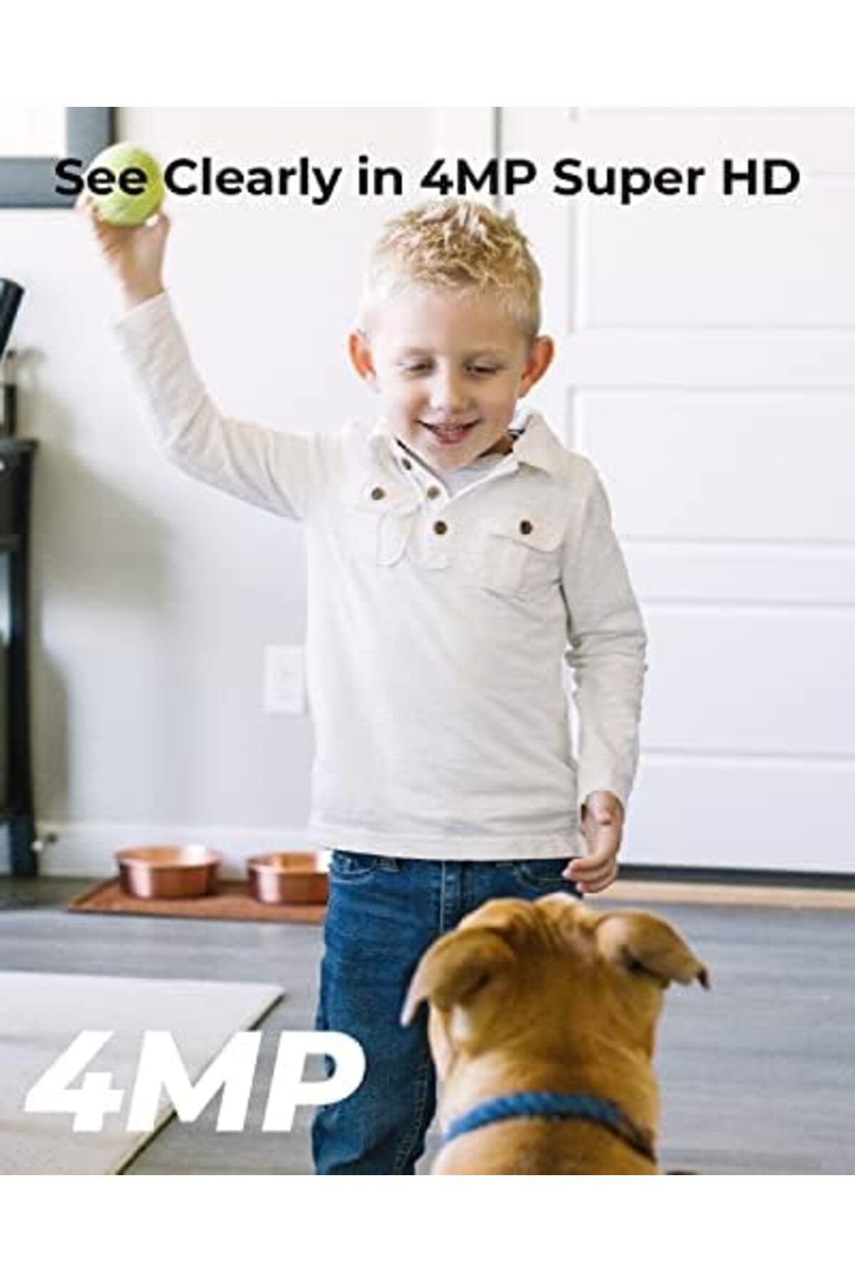 ReoLink-Smart home security camera with motion tracking, 360-degree rotation, Wi-Fi 3