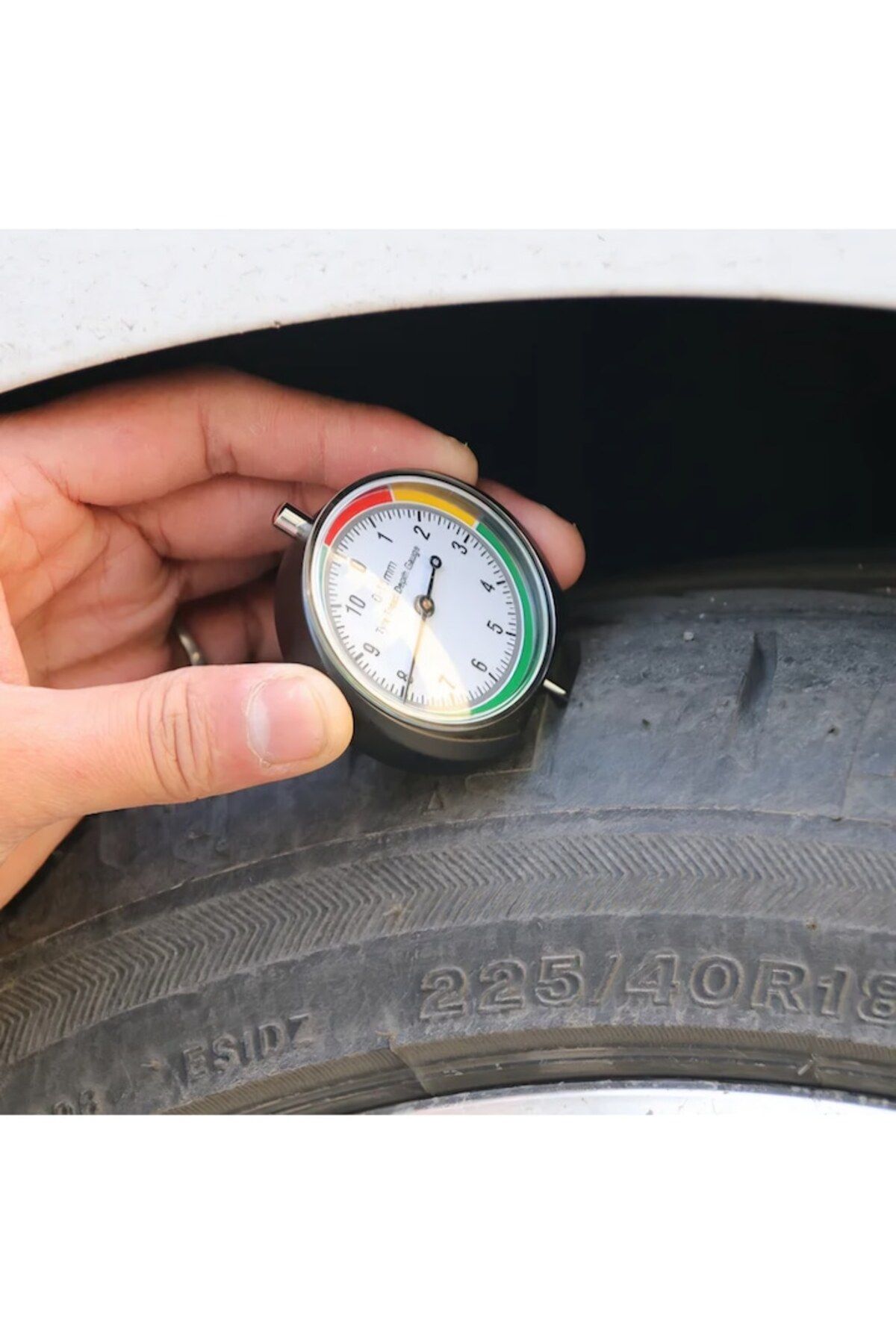 OEM-Mechanical Indicator for Tire Tread Depth, Metallic, Measurement Range 0-11 mm, Black 3