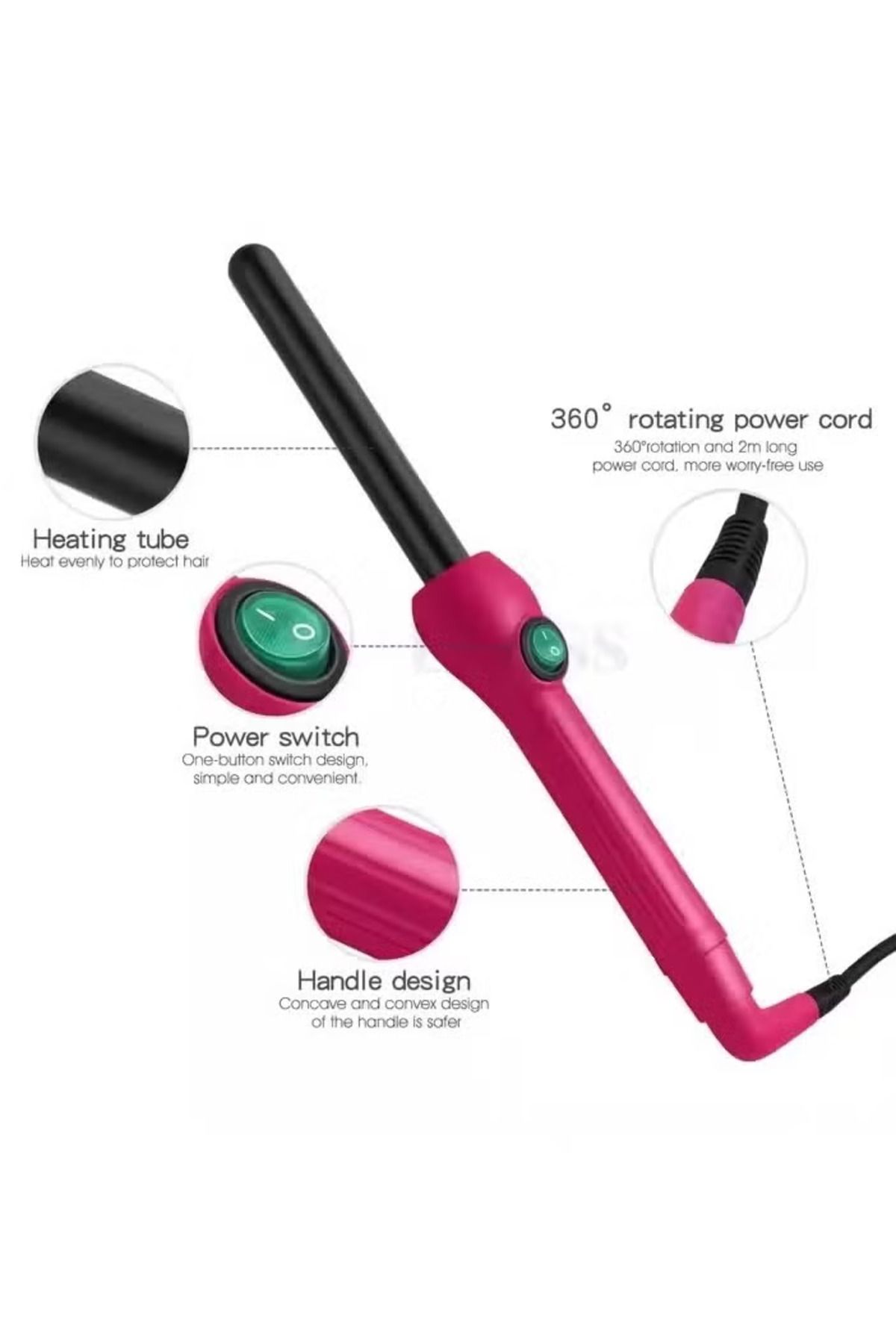 Jose Eber-Fair Juicy Hair Curler Pink/Black 25mm 4