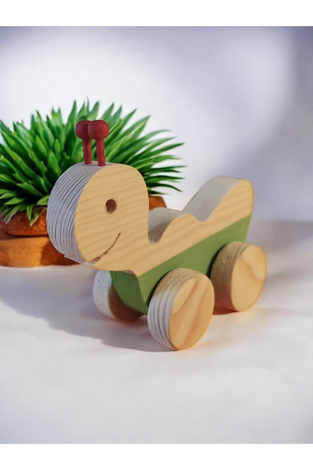 websunday Ahşap oyuncak Tırtıl Doğal El Yapımı Oyuncak