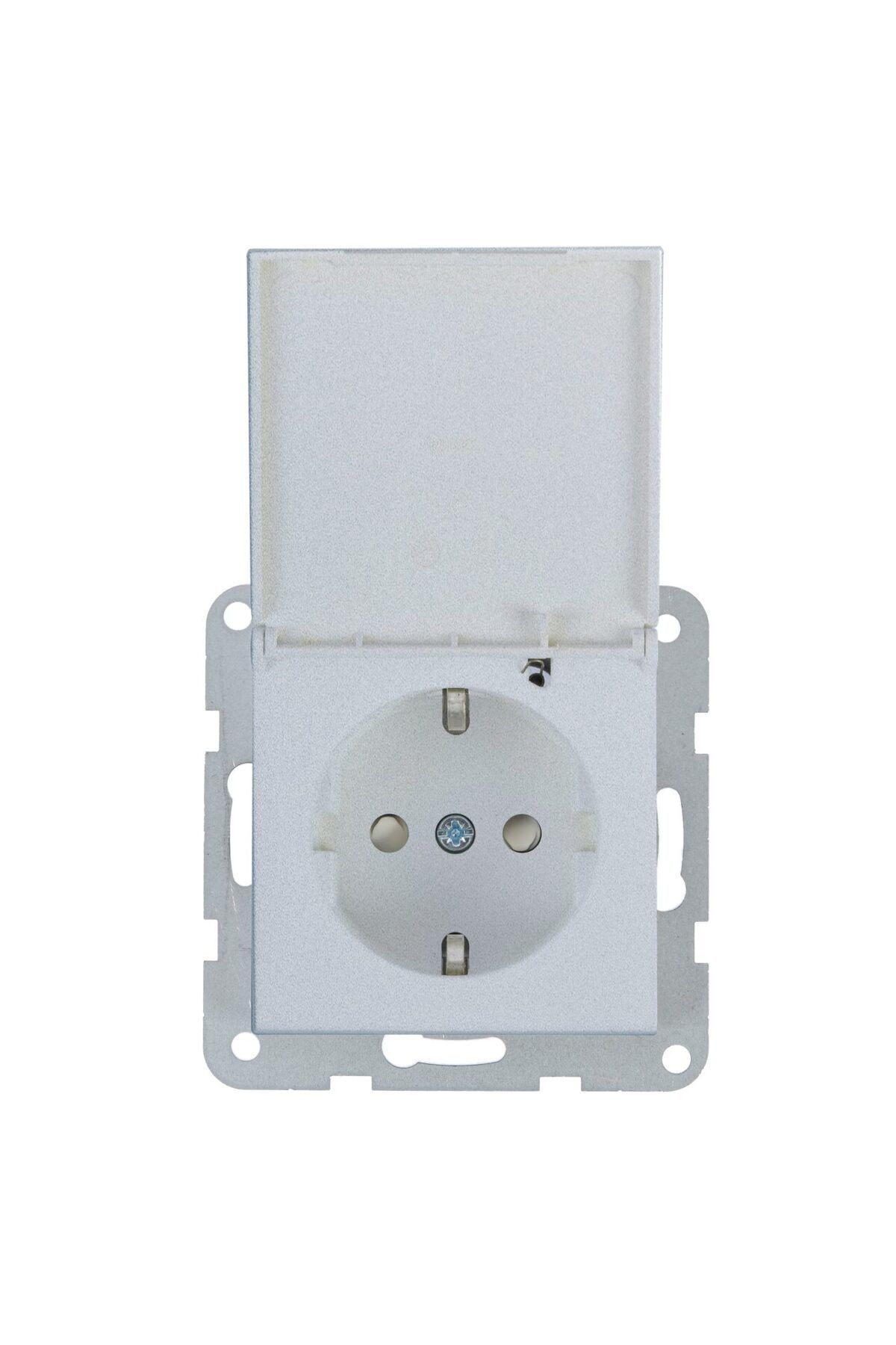 PANASONIC-Schuko Socket Mechanism with Child Protection and Quick Connect System Karre Plus 55 Silver 1