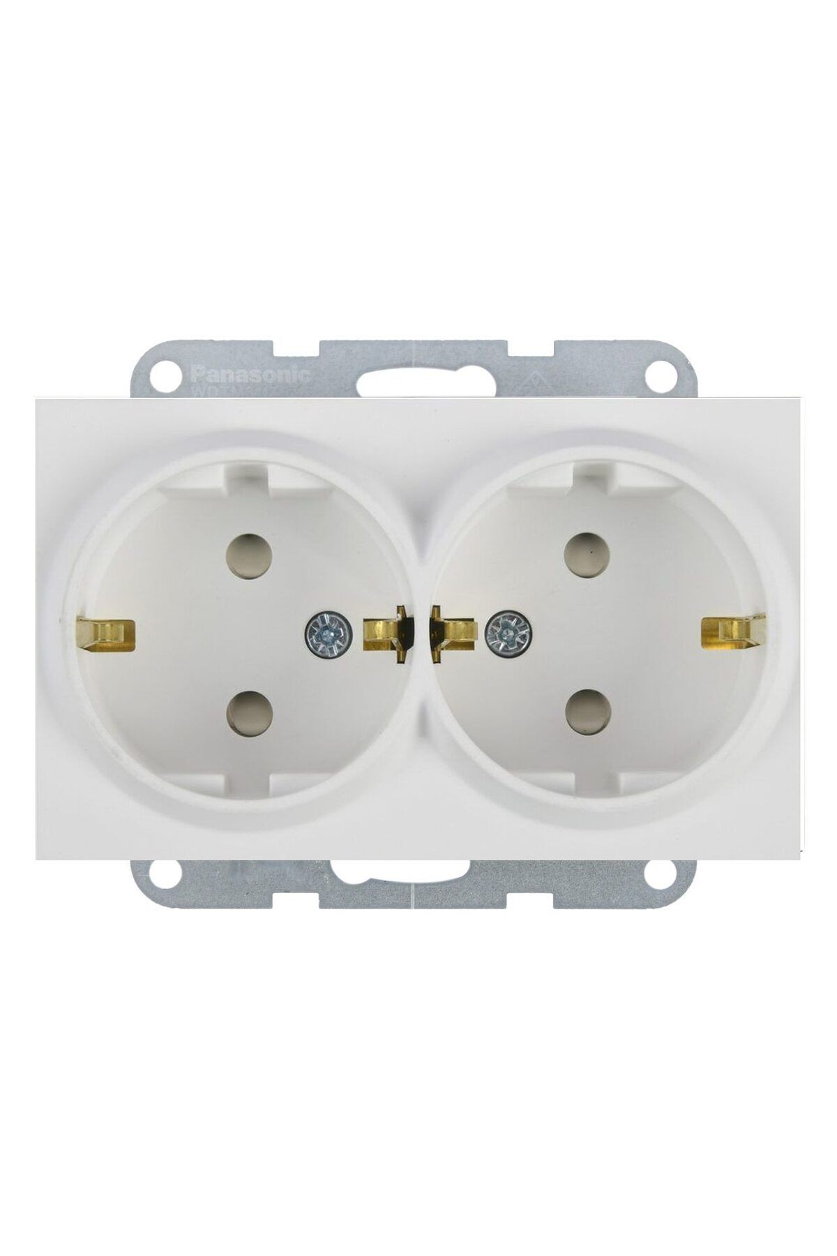 PANASONIC-Double Schuko Socket Mechanism Karre Plus 55 Soft Touch Seashell 2