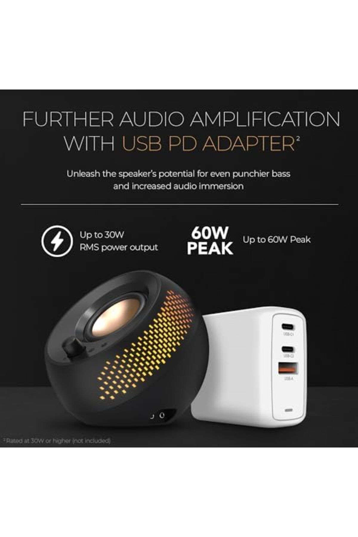 CREATIVE-Pebble X Plus 2.1 USB-C Computer Speakers with Subwoofer and Customizable RGB Lighting 8
